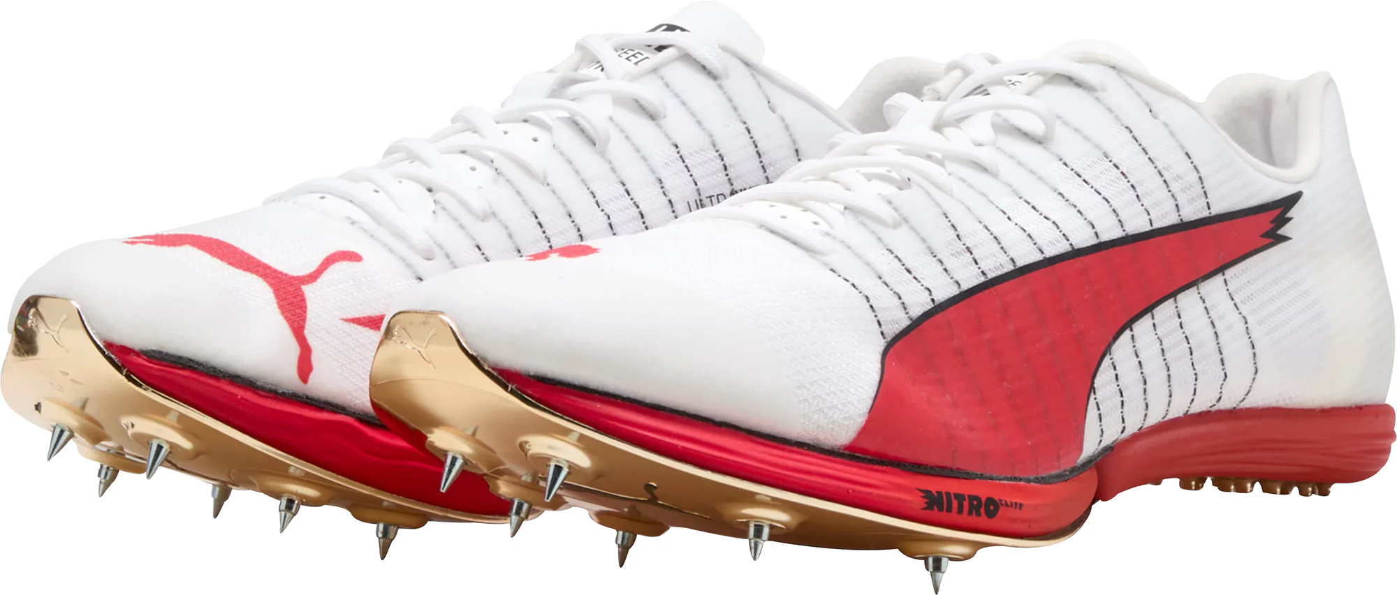 Puma evoSpeed Forte Nitro Elite Running Spikes - White - Image 5