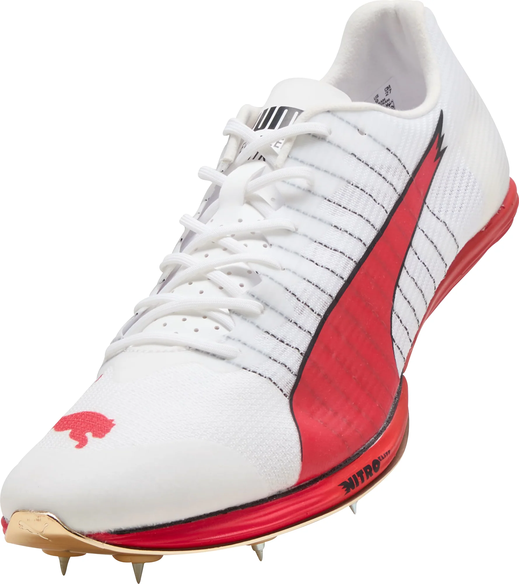 Puma evoSpeed Forte Nitro Elite Running Spikes - White - Image 7