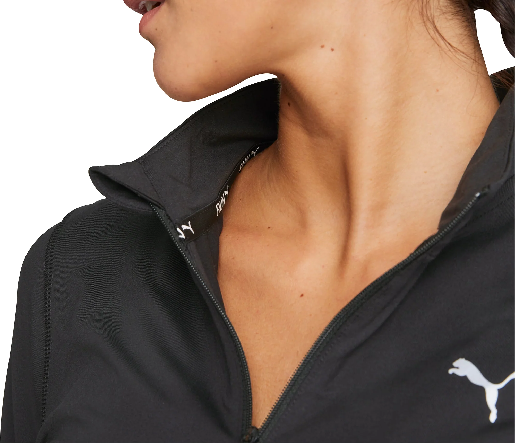 Puma Favourite Half Zip Long Sleeve Womens Running Top - Black - Image 4