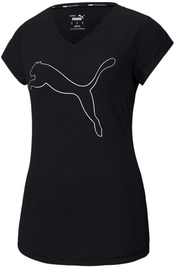 Puma Favourite Heather Cat Short Sleeve Womens Training Top - Black