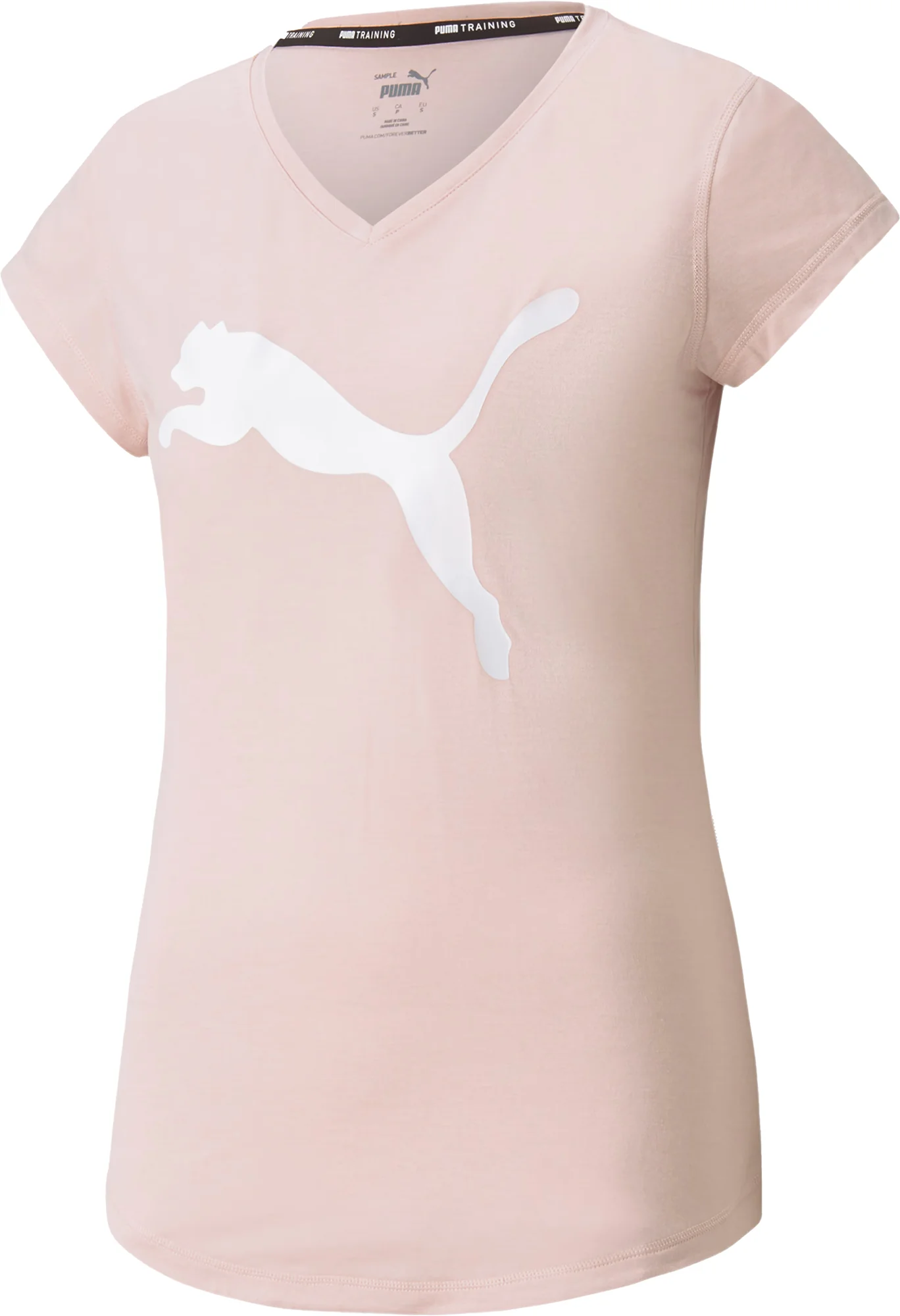 Puma Favourite Heather Cat Short Sleeve Womens Training Top - Pink - Image 3