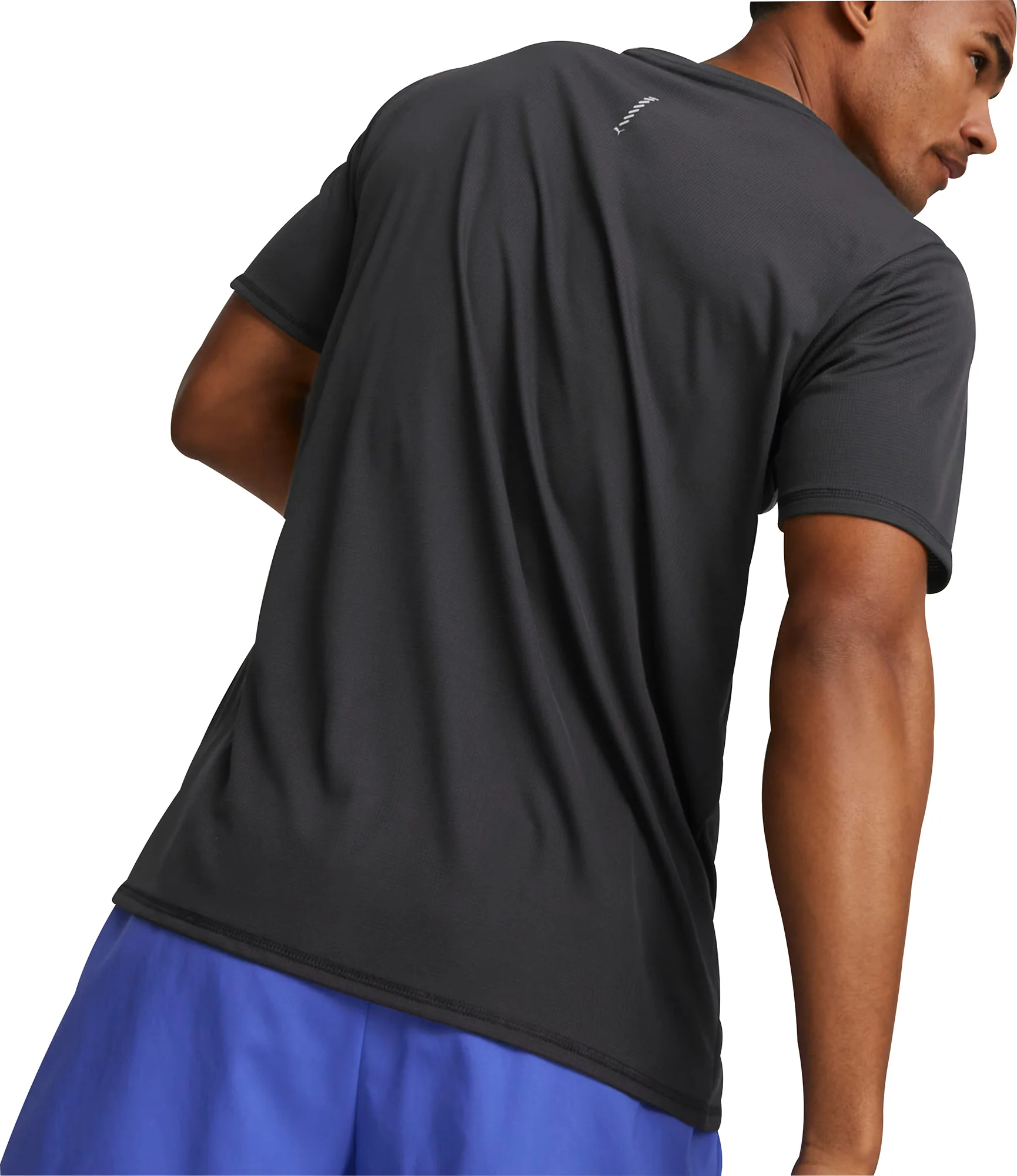 Puma Favourite Short Sleeve Mens Running Top - Black - Image 2