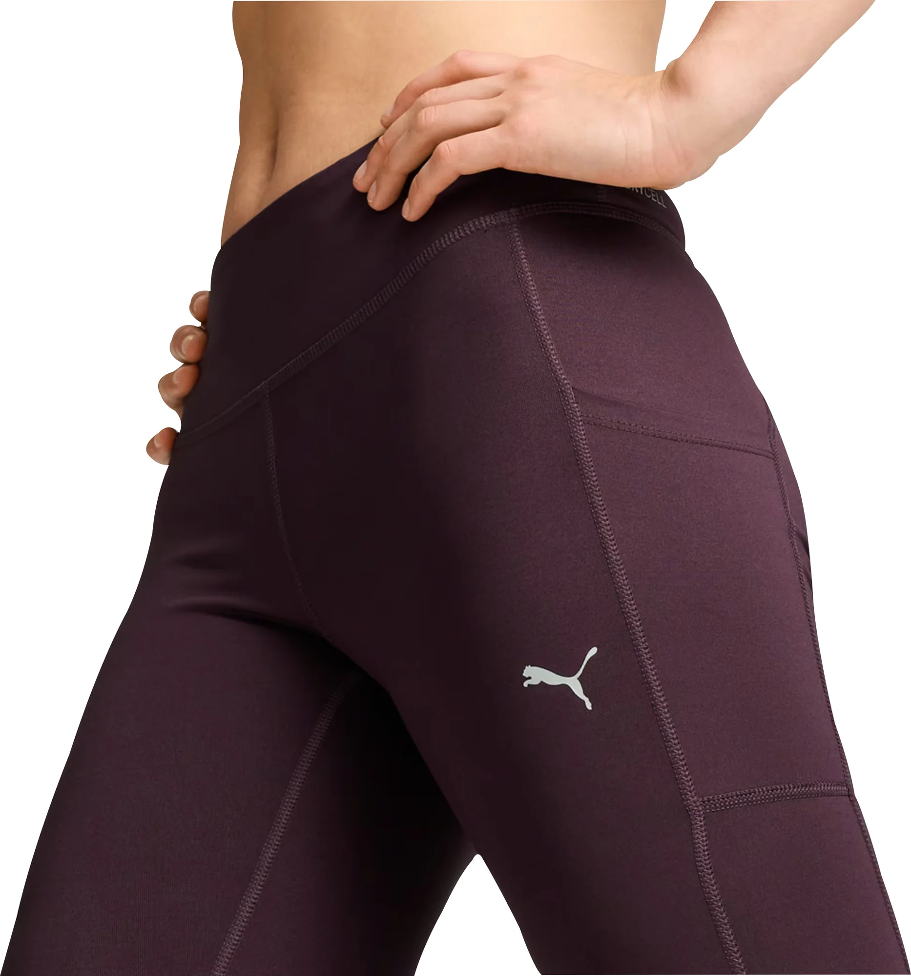 Puma Favourites Velocity Womens Long Running Tights - Purple - Image 4