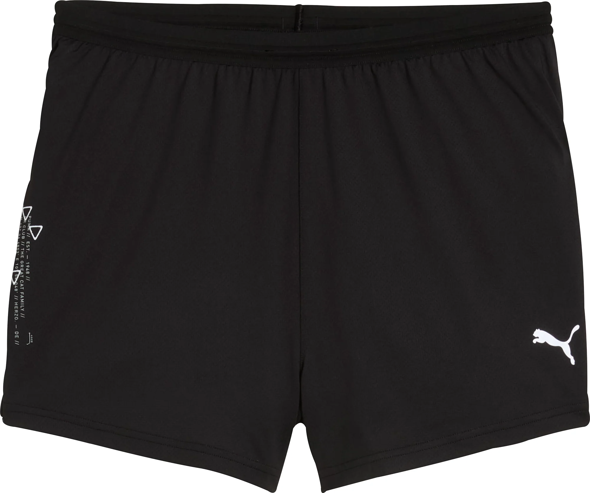 Puma Knit 3 Inch Mens Split Running Shorts - Black - Image 3