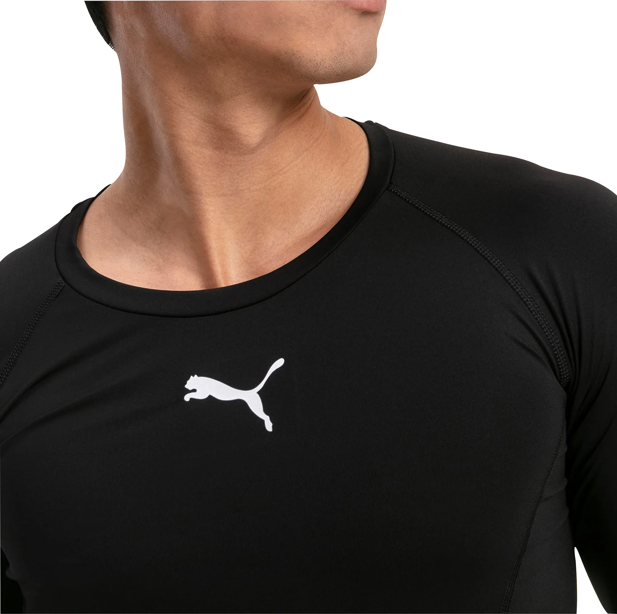 Puma Liga Baselayer Long Sleeve Mens Training Top - Black - Image 3