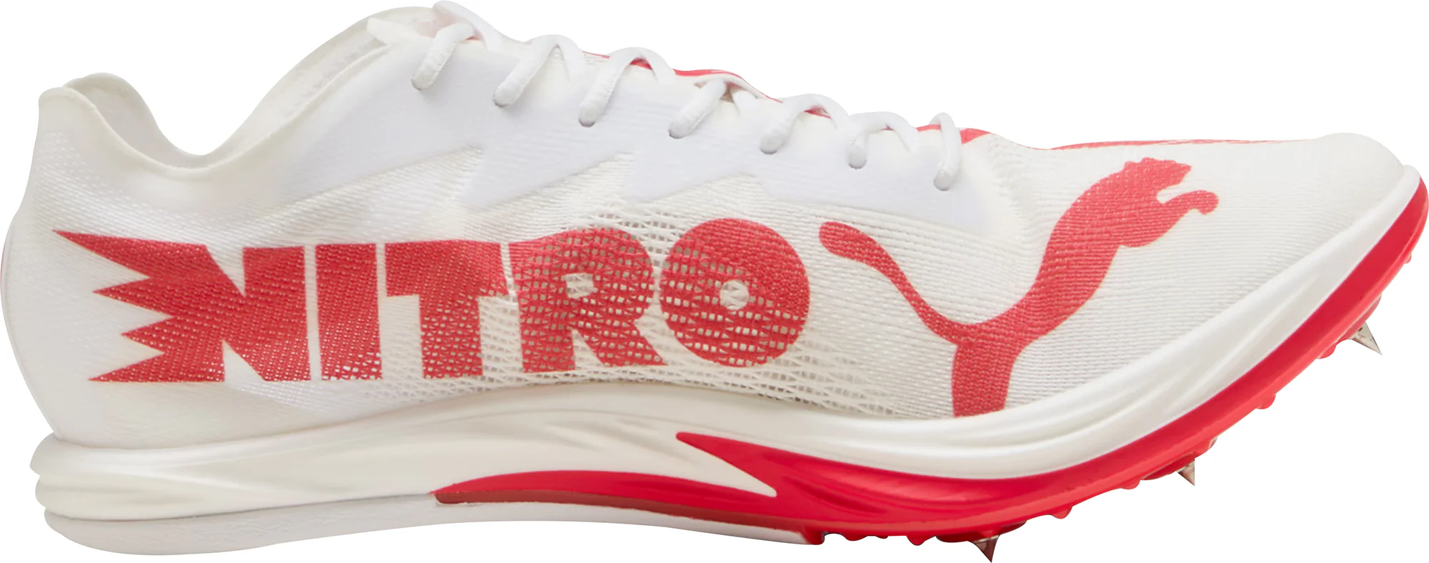 Puma Long Distance Nitro Elite 3 Running Spikes - White - Image 3