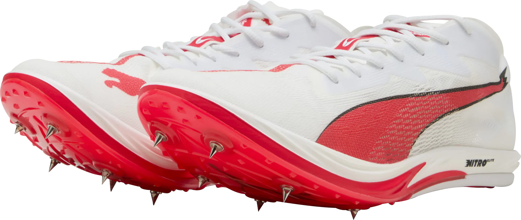 Puma Long Distance Nitro Elite 3 Running Spikes - White - Image 5