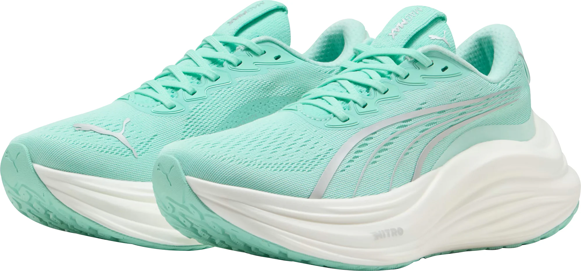Puma MagMax Nitro Womens Running Shoes - Green - Image 5