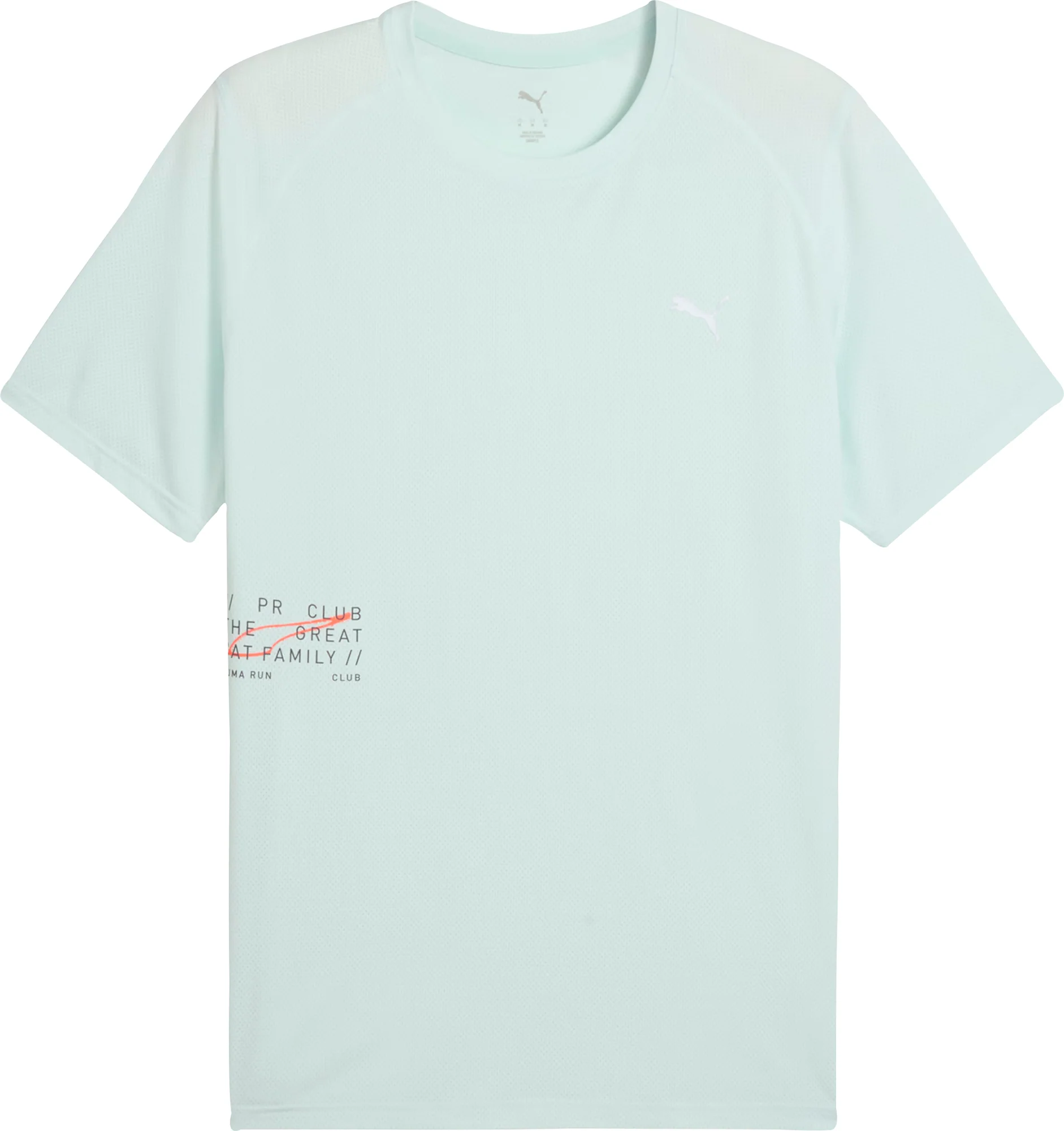 Puma Mesh Graphic Short Sleeve Mens Running Top - Blue - Image 4