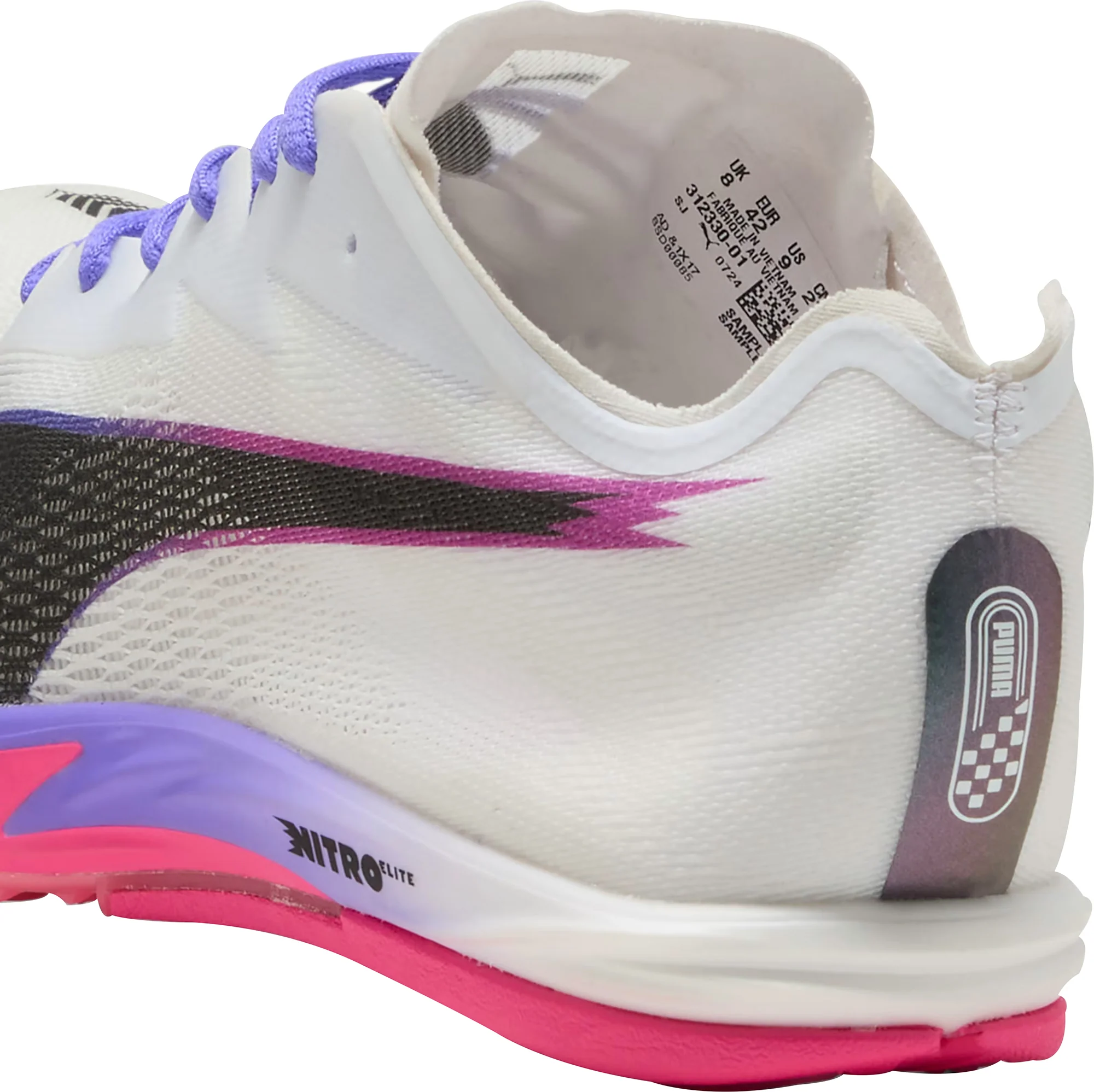 Puma Nitro Elite 3 Long Distance Running Spikes - White - Image 6