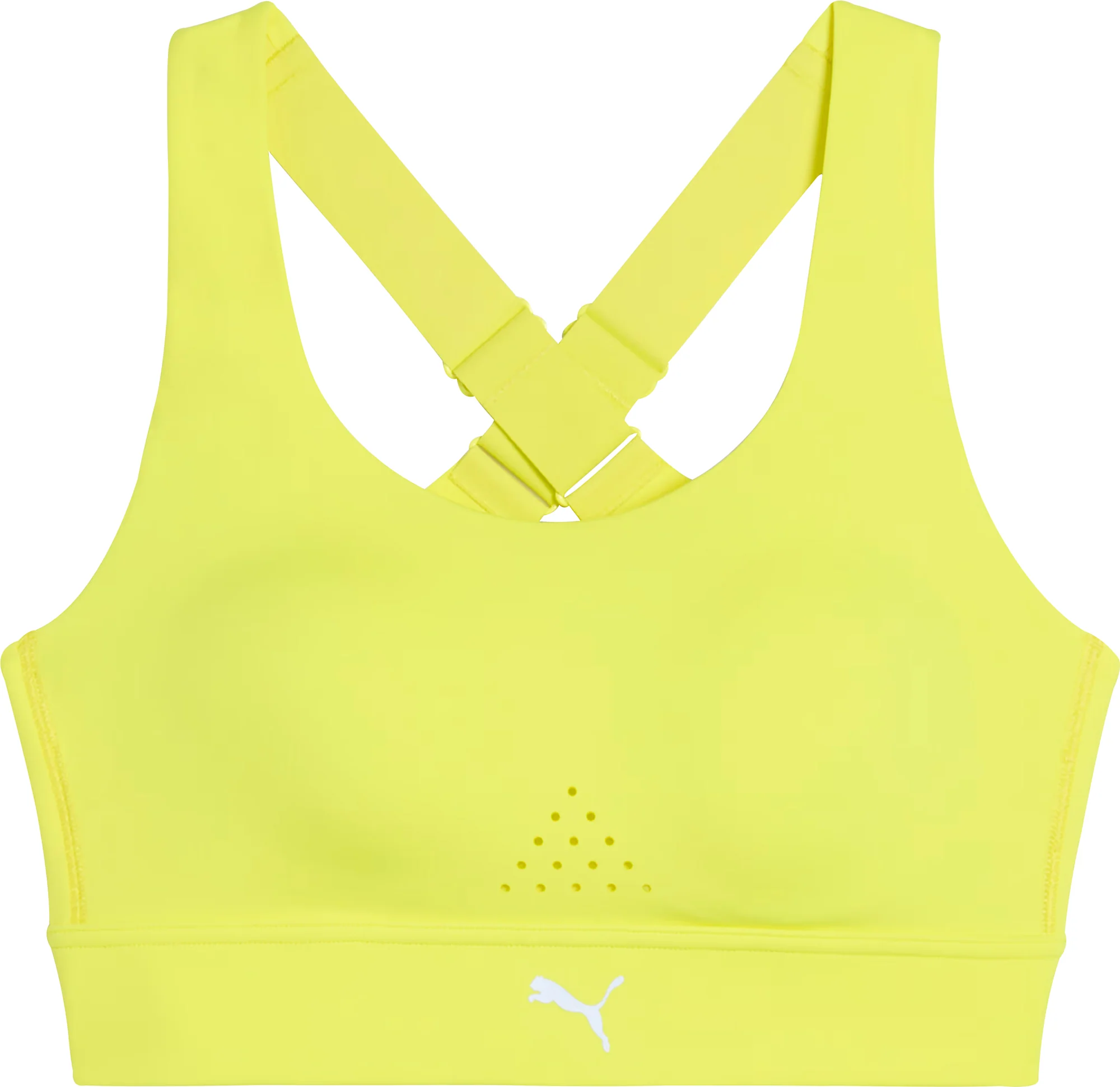 Puma PWRbreathe Womens Running Sports Bra - Yellow - Image 5