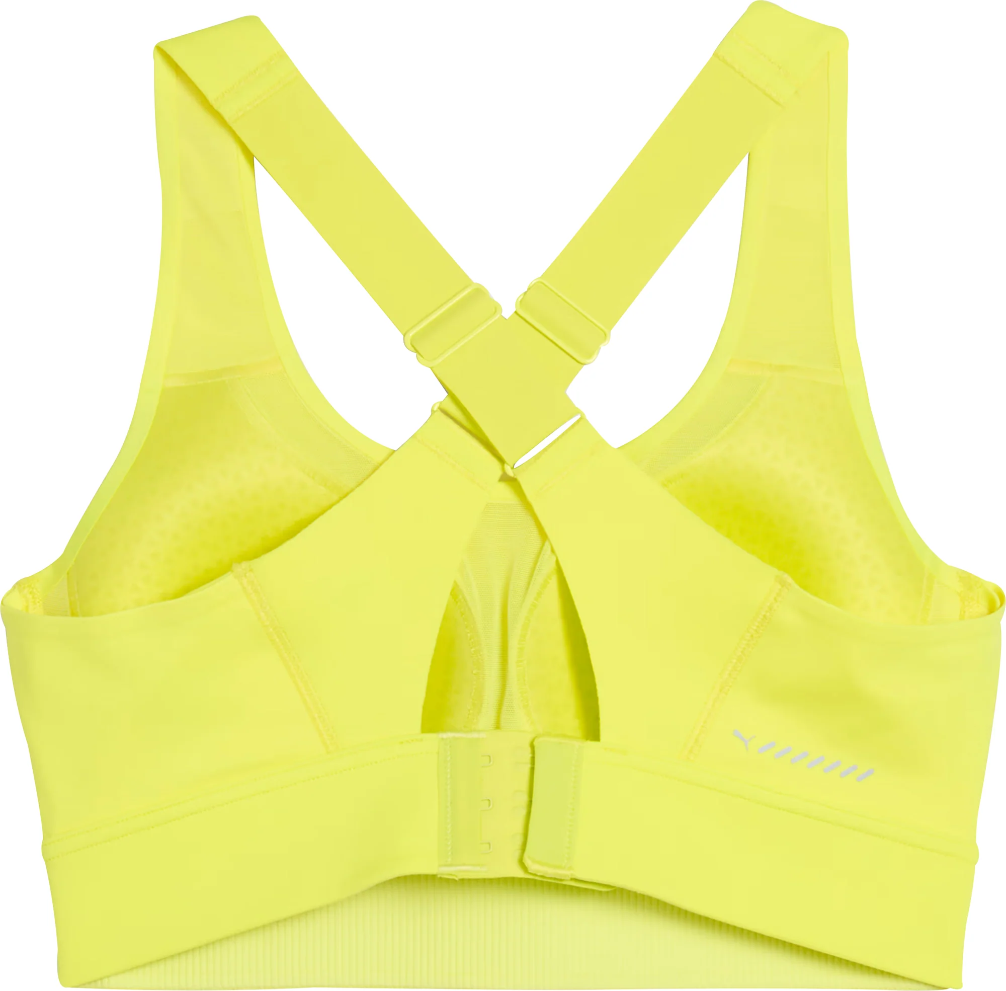 Puma PWRbreathe Womens Running Sports Bra - Yellow - Image 6