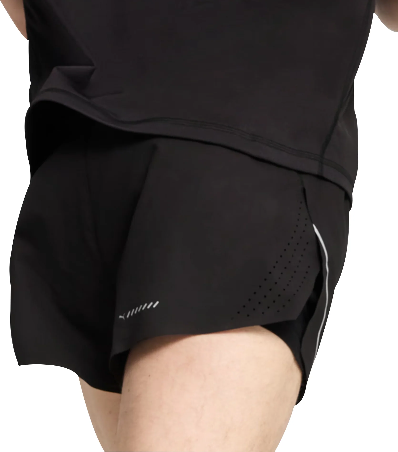 Puma Raceday Ultraweave 3 Inch Split Mens Running Shorts - Black - Image 2
