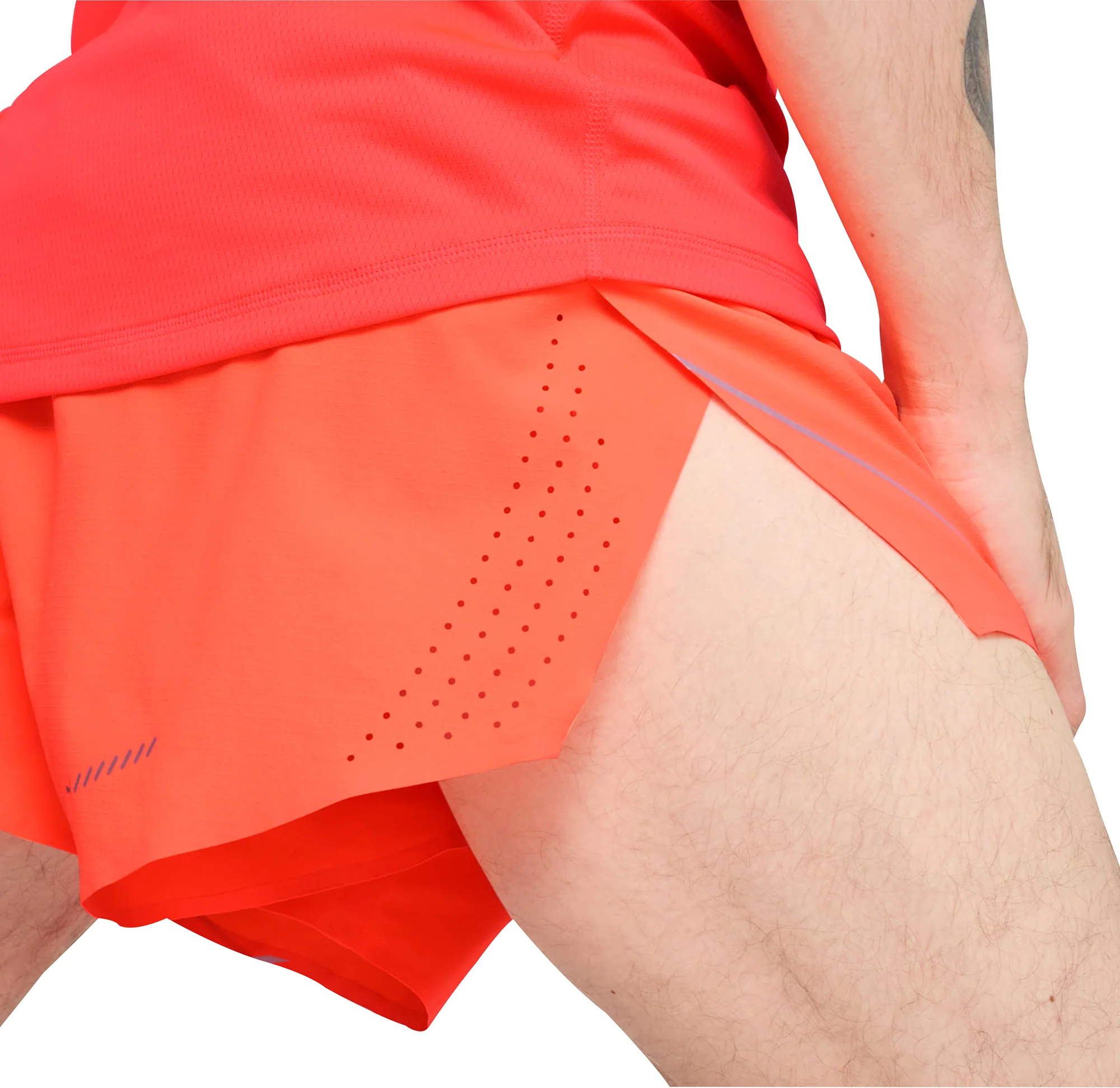 Puma Raceday Ultraweave 3 Inch Split Mens Running Shorts - Red - Image 3