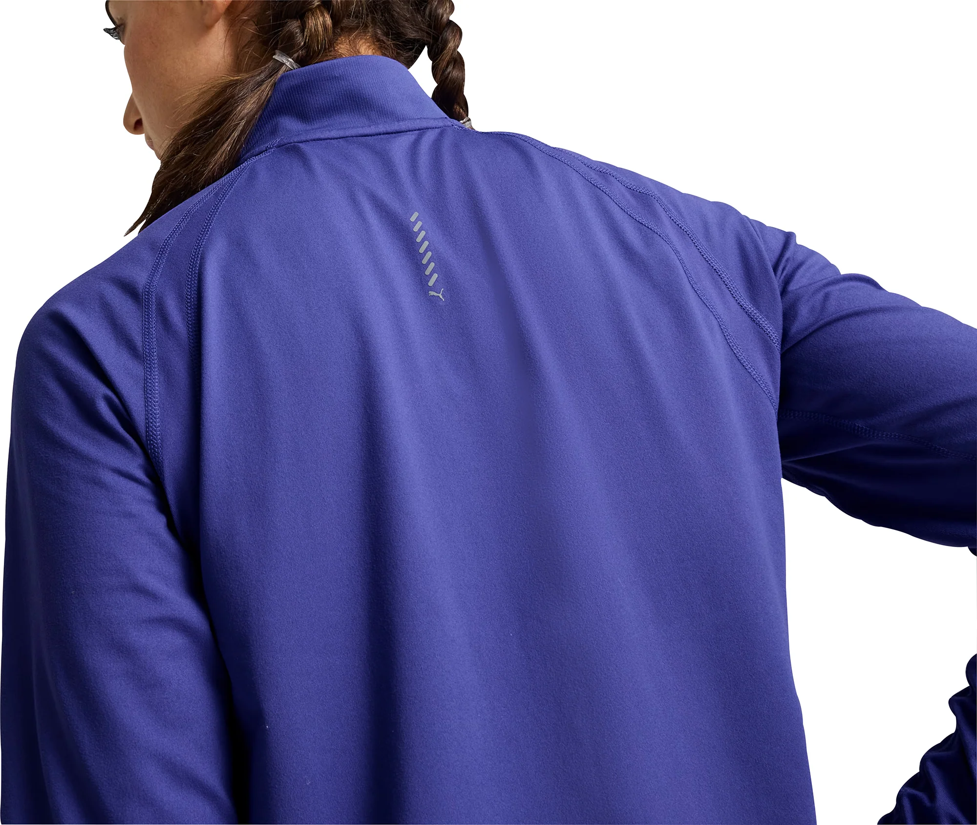 Puma Run CloudSpun Half Zip Long Sleeve Womens Running Top - Blue - Image 4