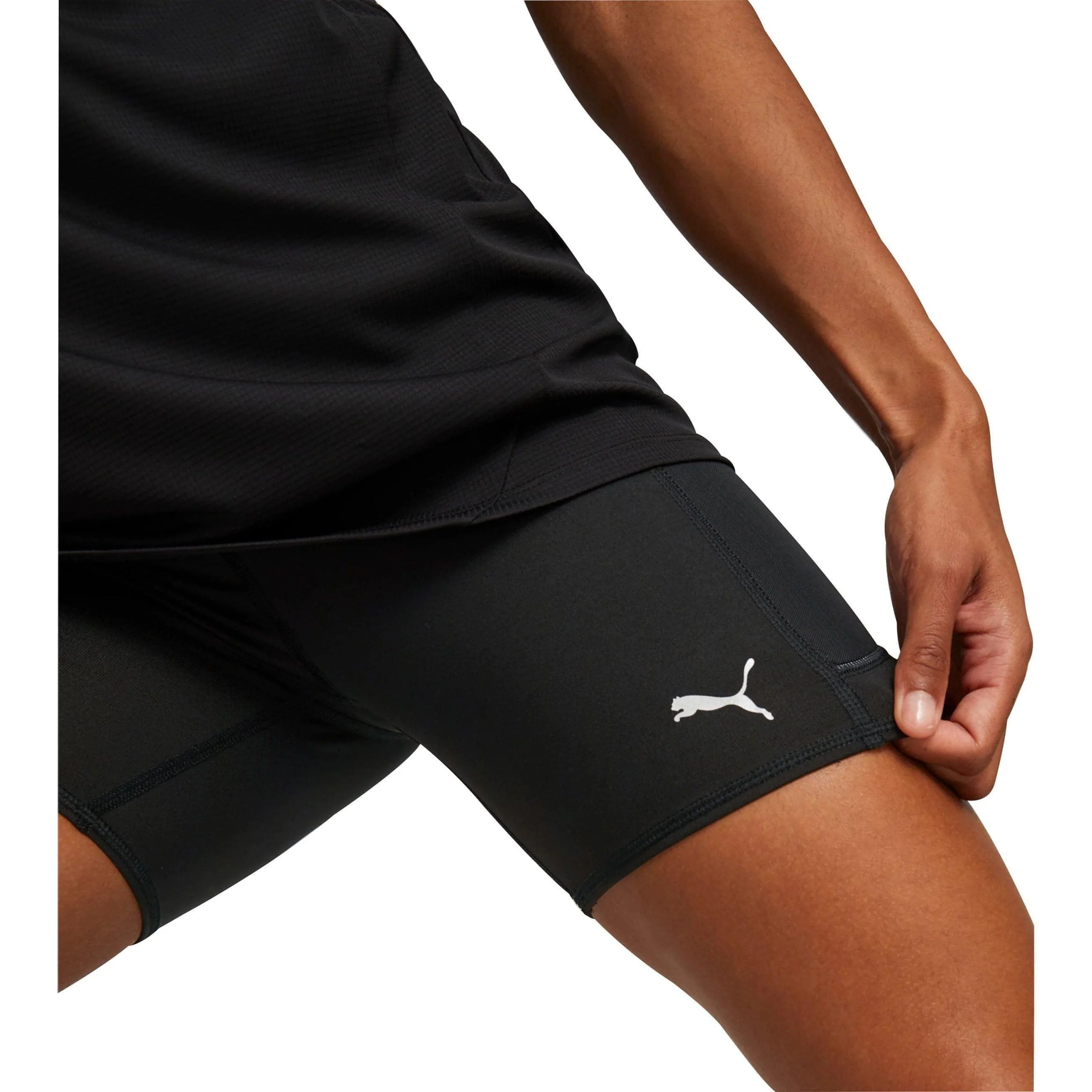 Puma Run Favourite Womens Short Running Tights - Black - Image 3