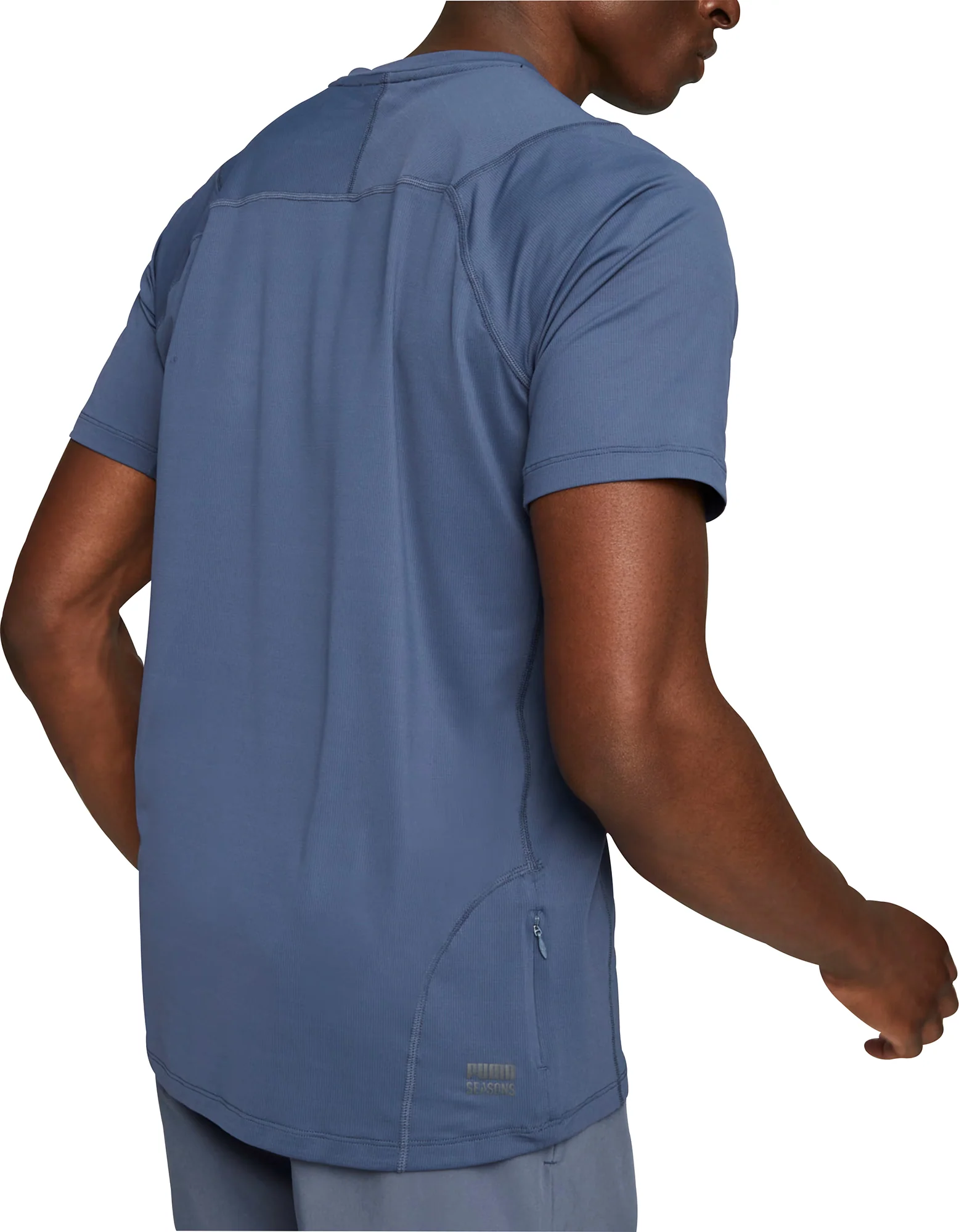 Puma Seasons coolCELL Short Sleeve Mens Running Top - Blue - Image 2