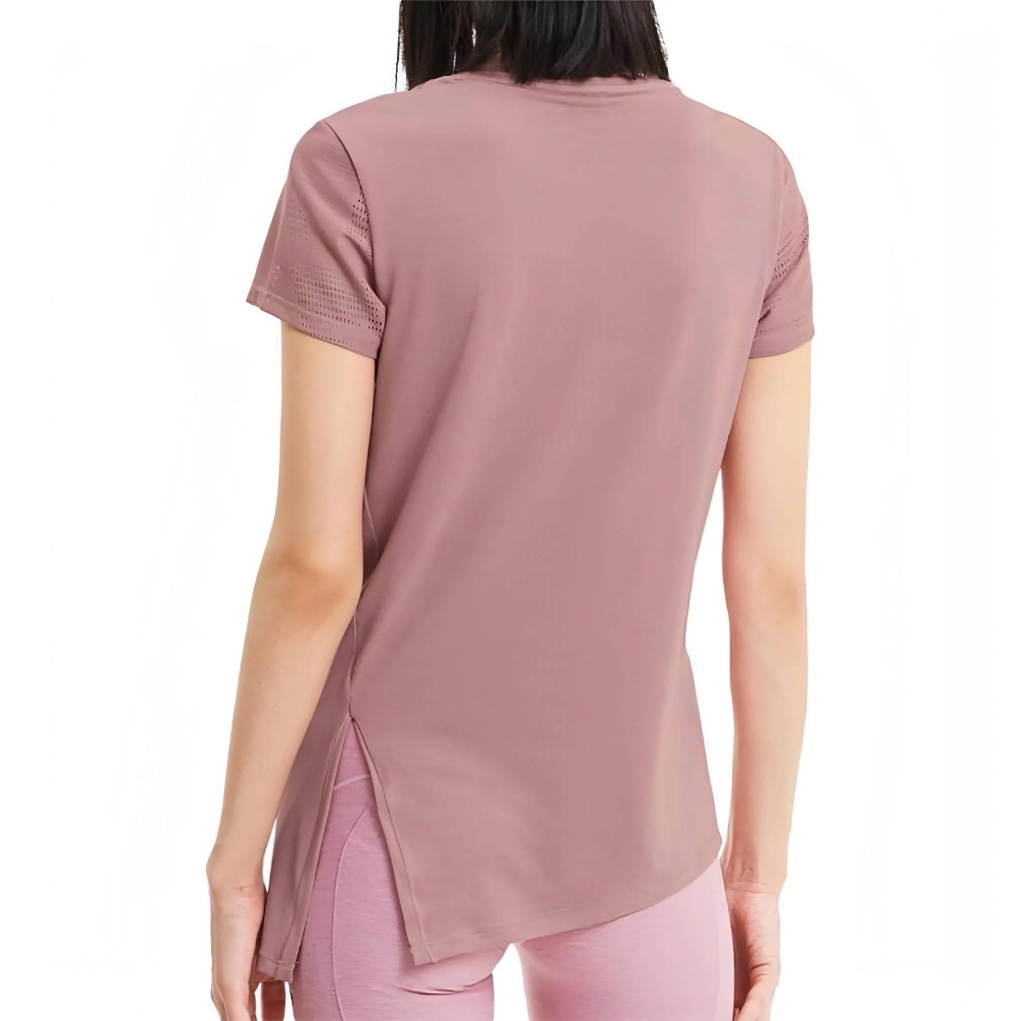 Puma Studio Lace Short Sleeve Womens Training Top - Pink - Image 2