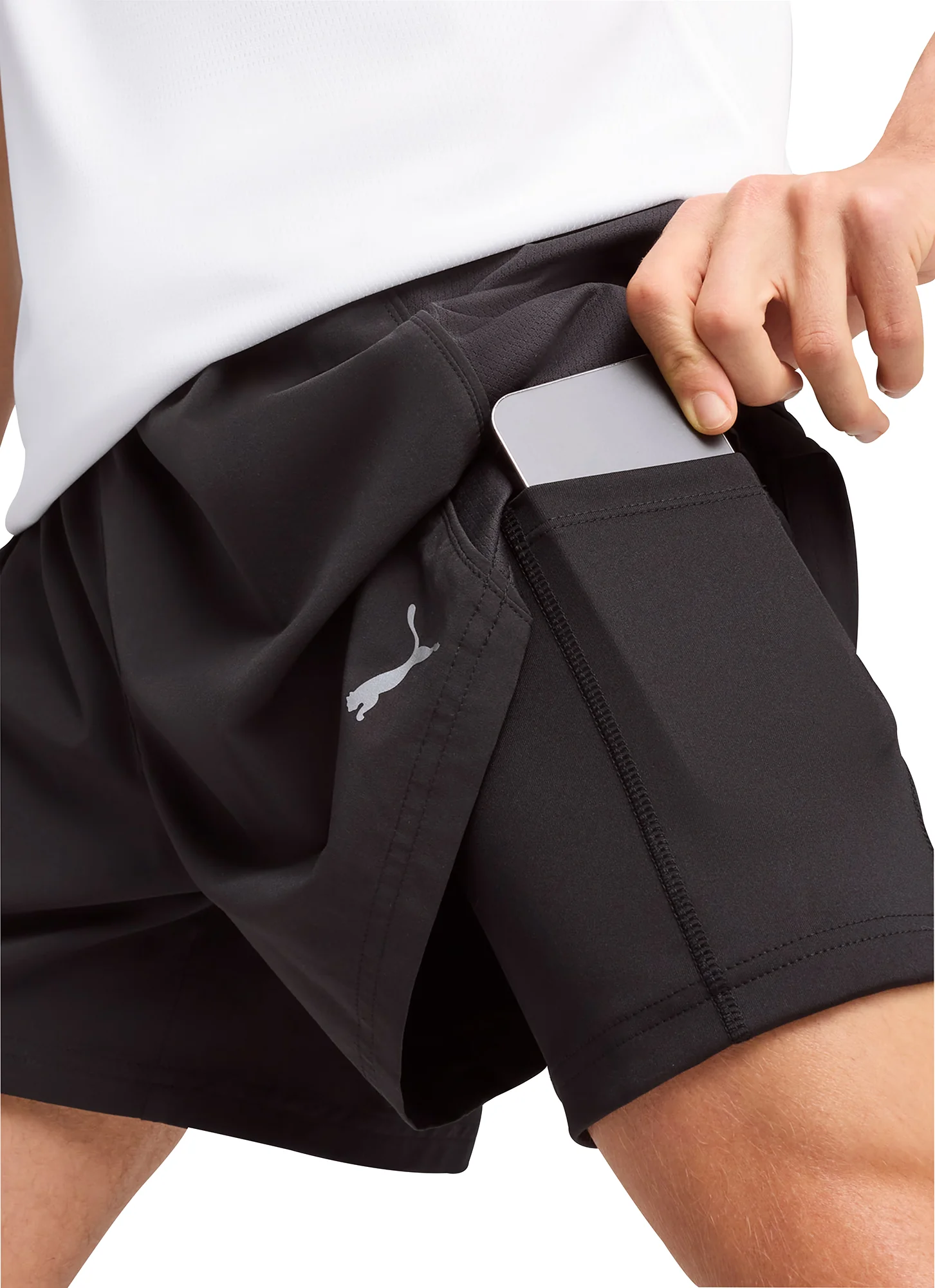 Puma Velocity 2 In 1 Mens Running Shorts - Black - Image 3