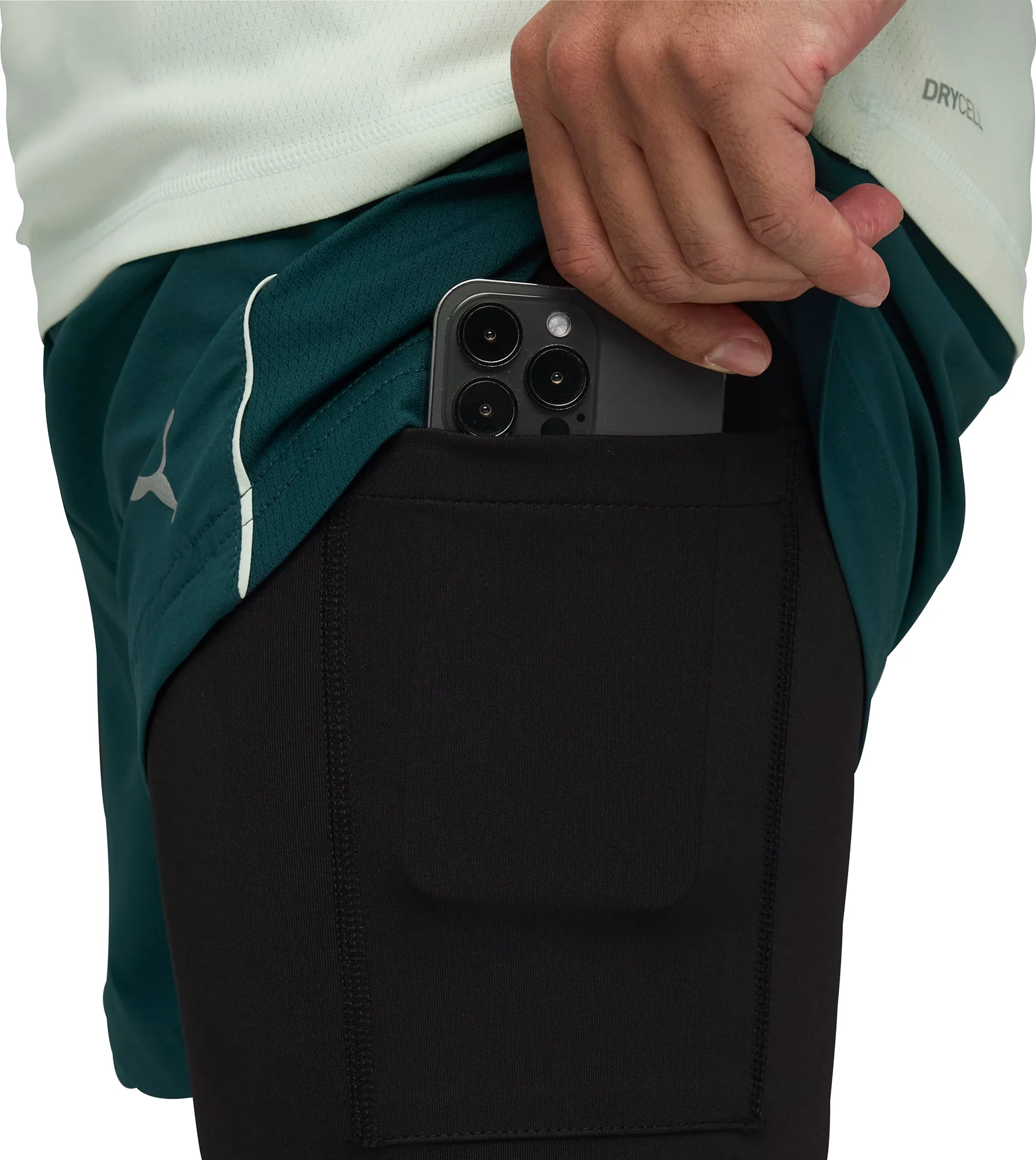 Puma Velocity 2 In 1 Mens Running Shorts - Green - Image 3