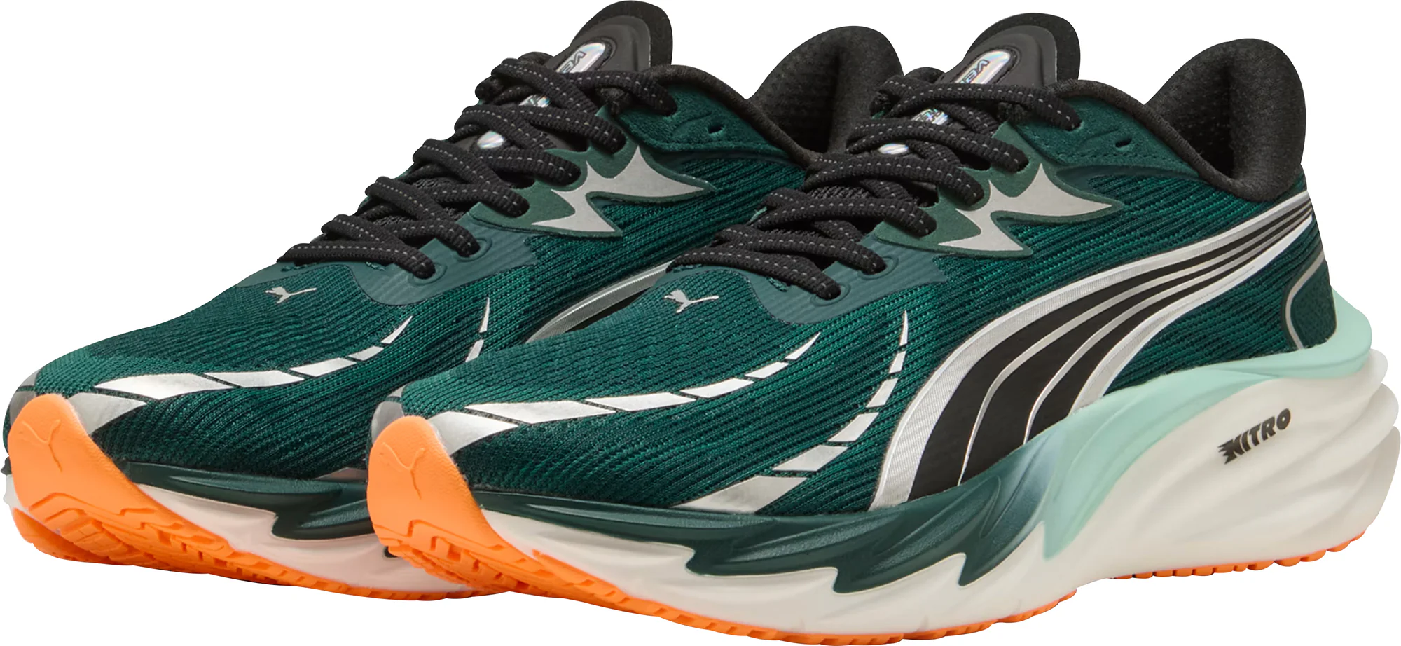 Puma Velocity Nitro 4 Mens Running Shoes - Green - Image 5