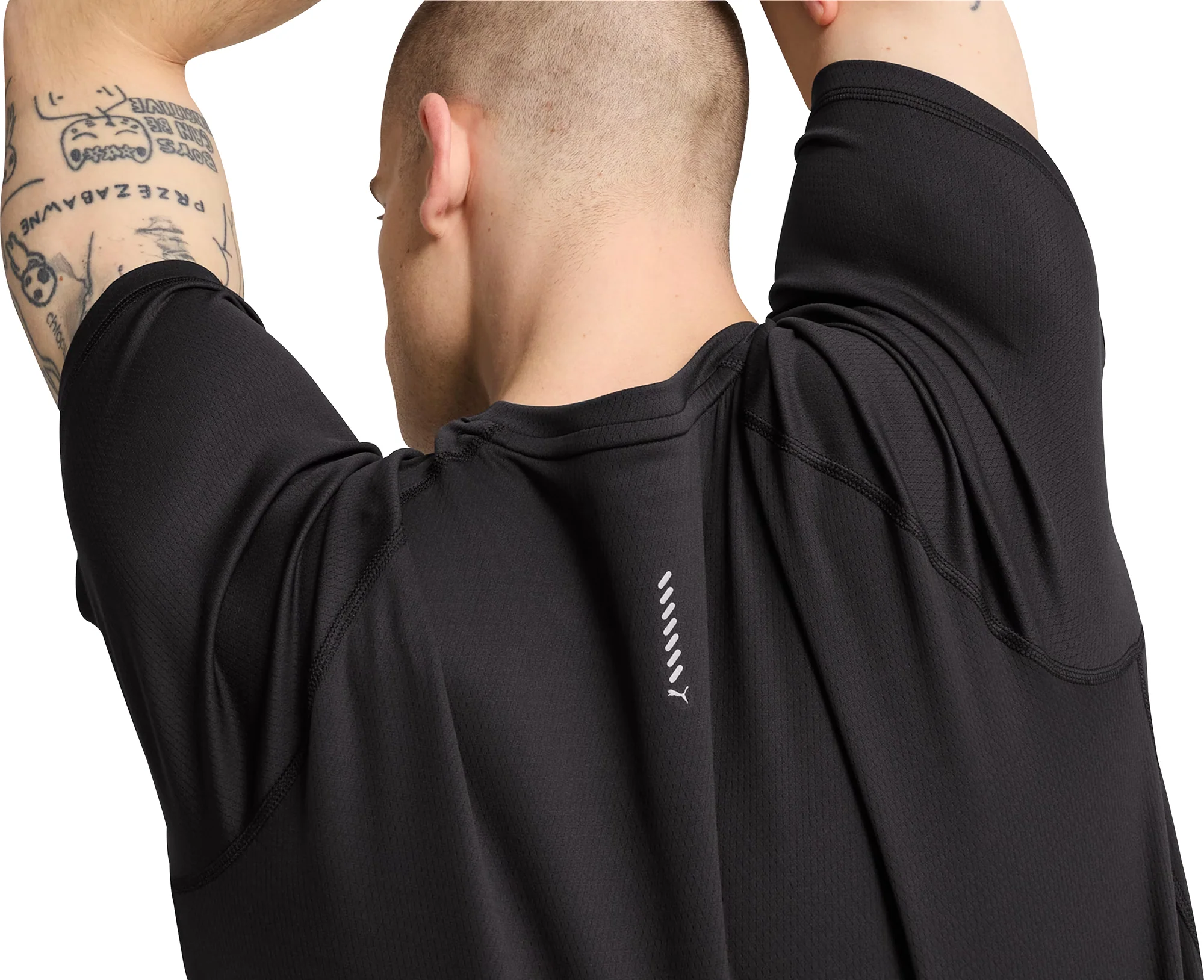 Puma Velocity Short Sleeve Mens Running Top - Black - Image 3
