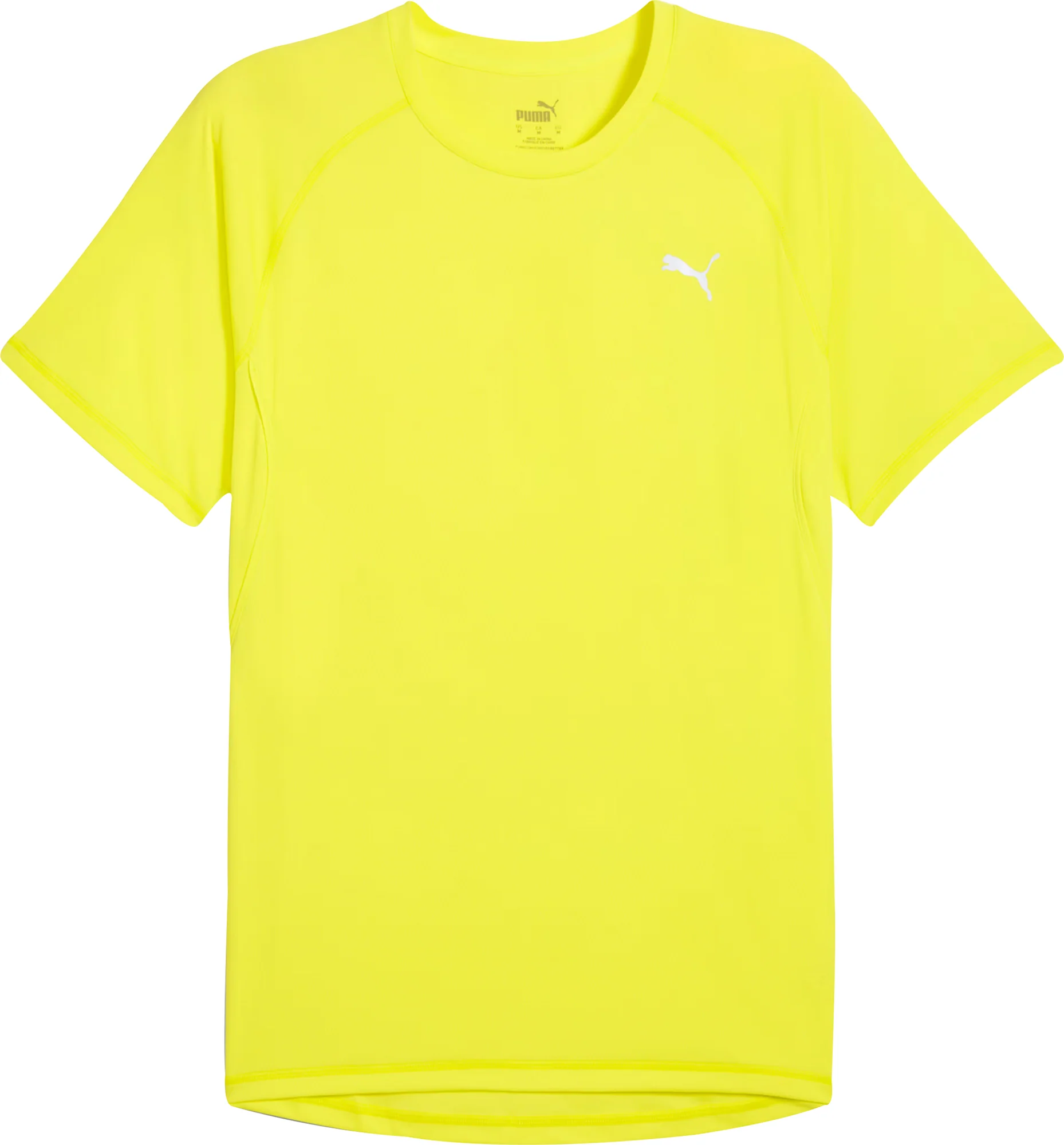 Puma Velocity Short Sleeve Mens Running Top - Yellow - Image 3