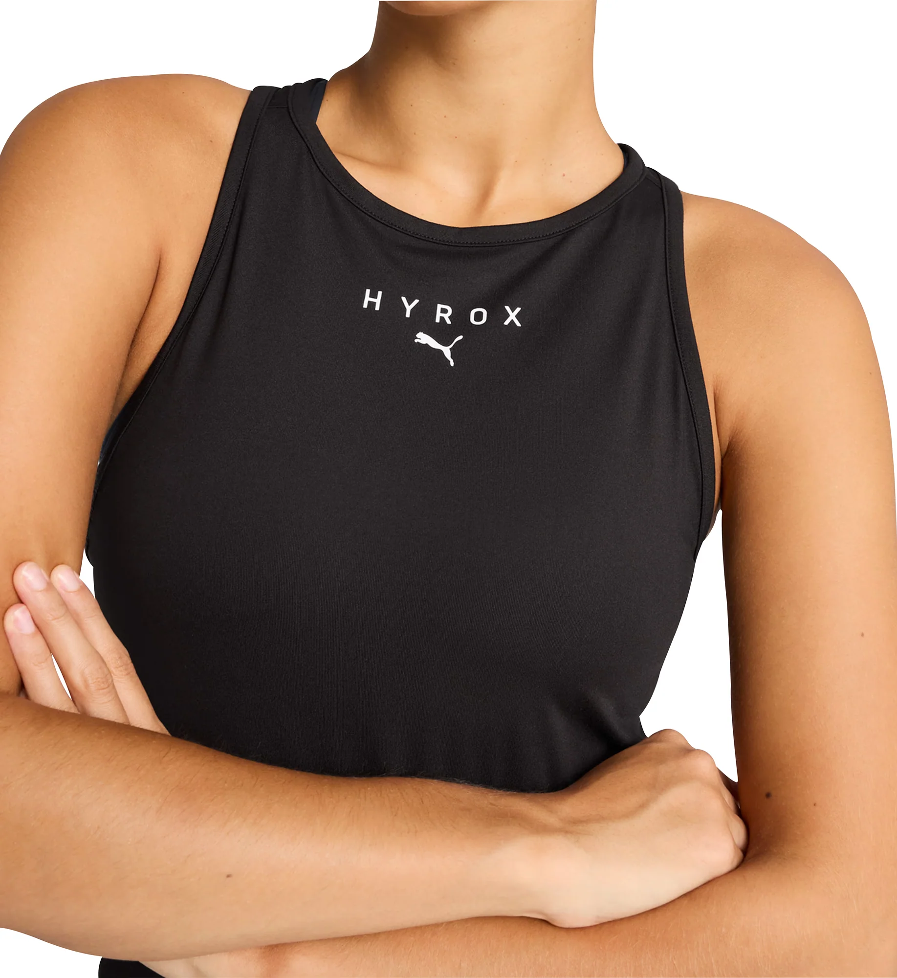 Puma X HYROX Cloudspun Racer Back Womens Training Vest Tank Top - Black - Image 3