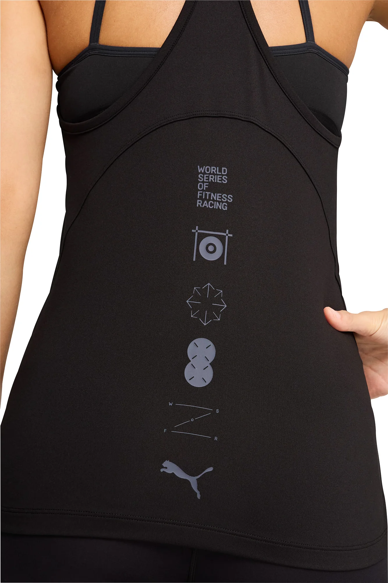 Puma X HYROX Cloudspun Racer Back Womens Training Vest Tank Top - Black - Image 4