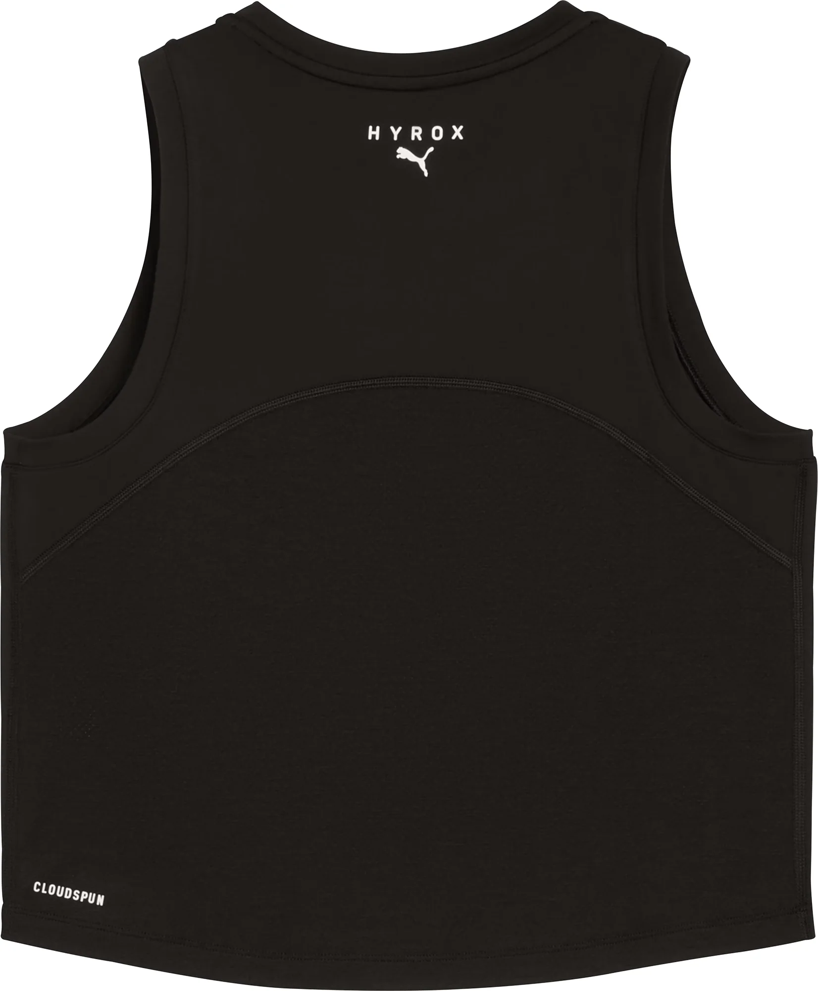 Puma X HYROX Cloudspun ThermoAdapt Womens Training Crop Top - Black - Image 4