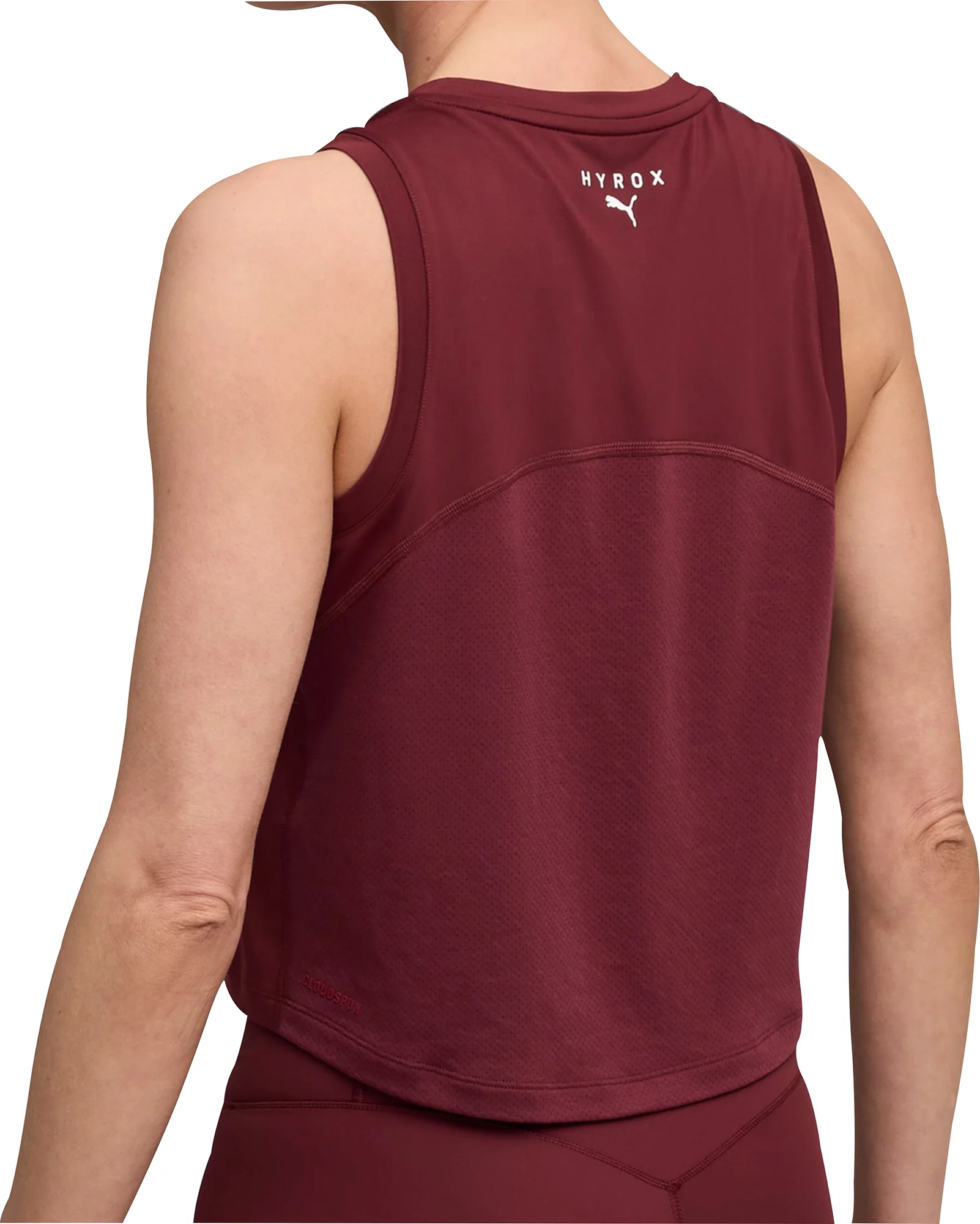 Puma X HYROX Cloudspun ThermoAdapt Womens Training Crop Top - Red - Image 2
