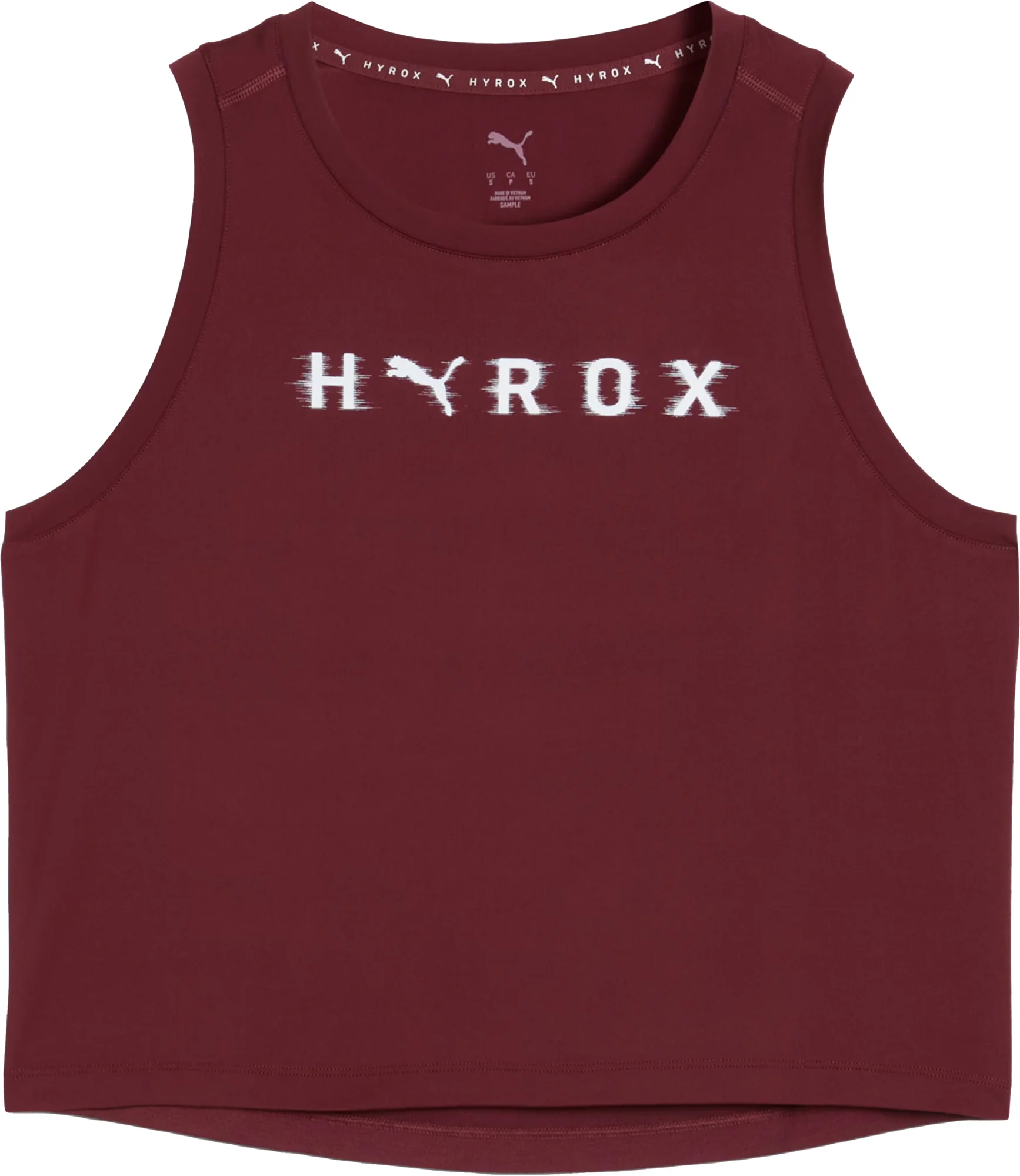 Puma X HYROX Cloudspun ThermoAdapt Womens Training Crop Top - Red - Image 3