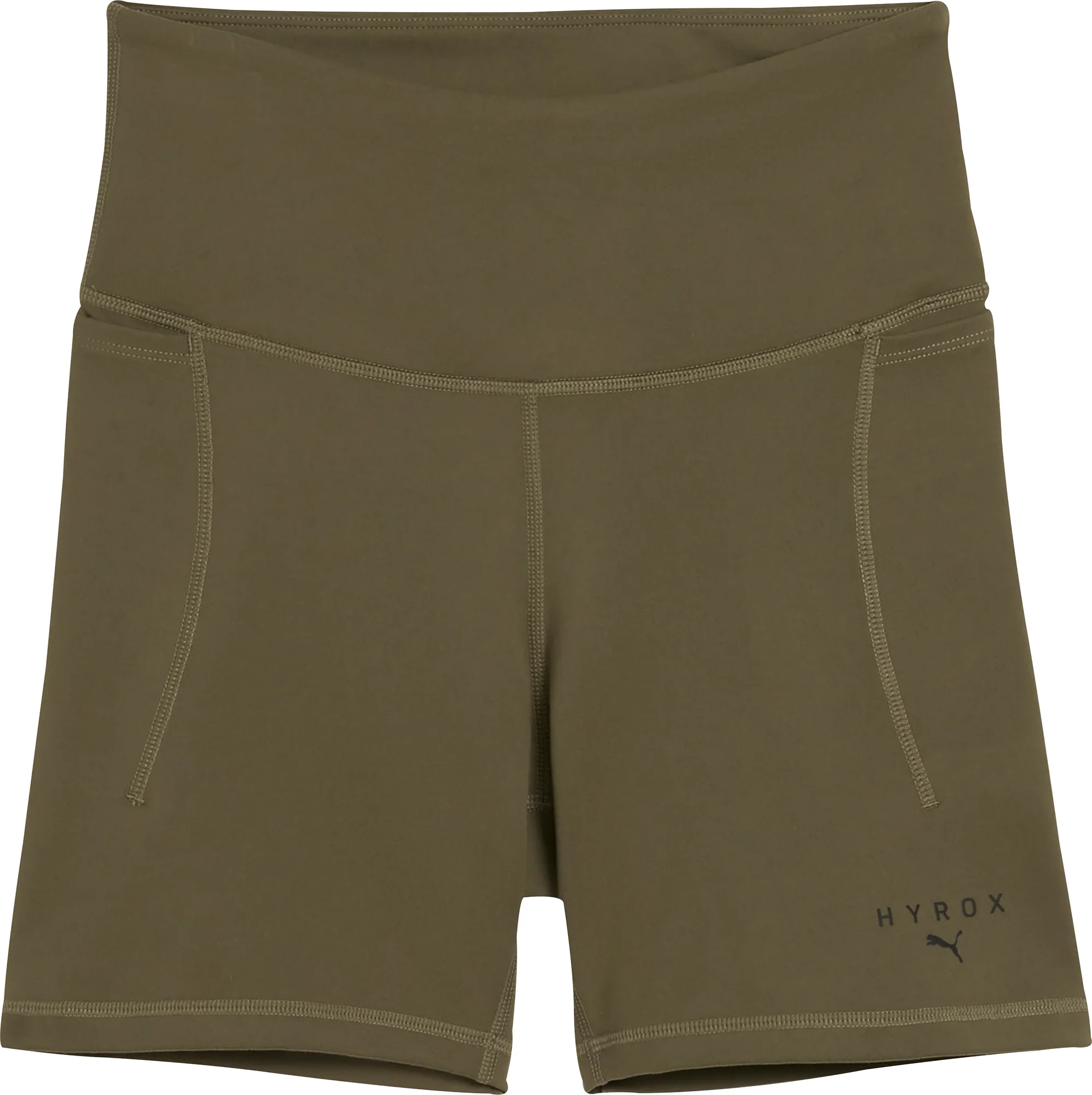 Puma X HYROX Cloudspun Womens Short Training Tights - Green - Image 5