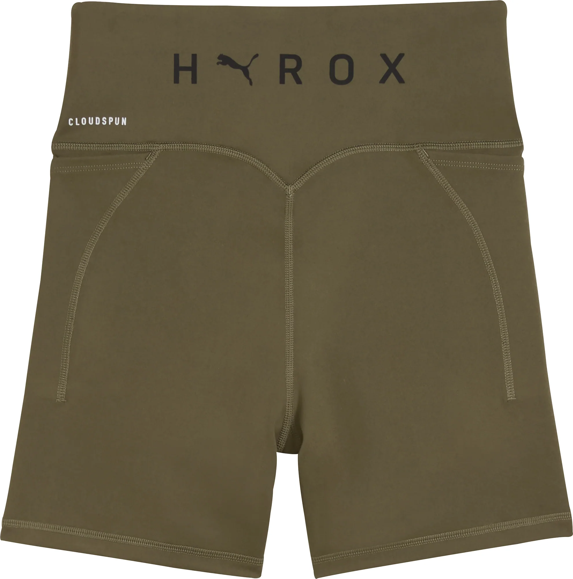 Puma X HYROX Cloudspun Womens Short Training Tights - Green - Image 6
