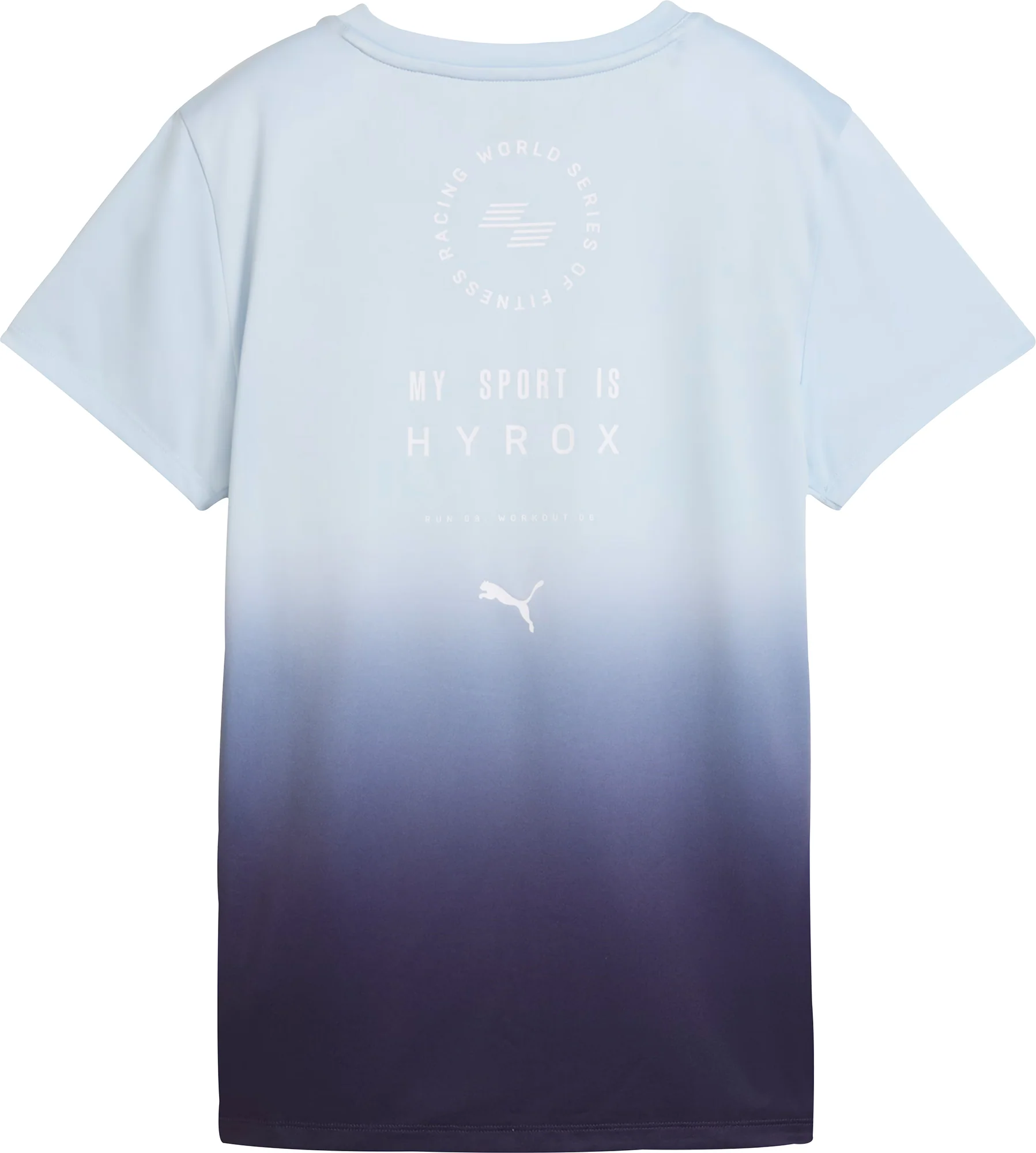 Puma X HYROX Graphic Short Sleeve Womens Training Top - Blue - Image 4