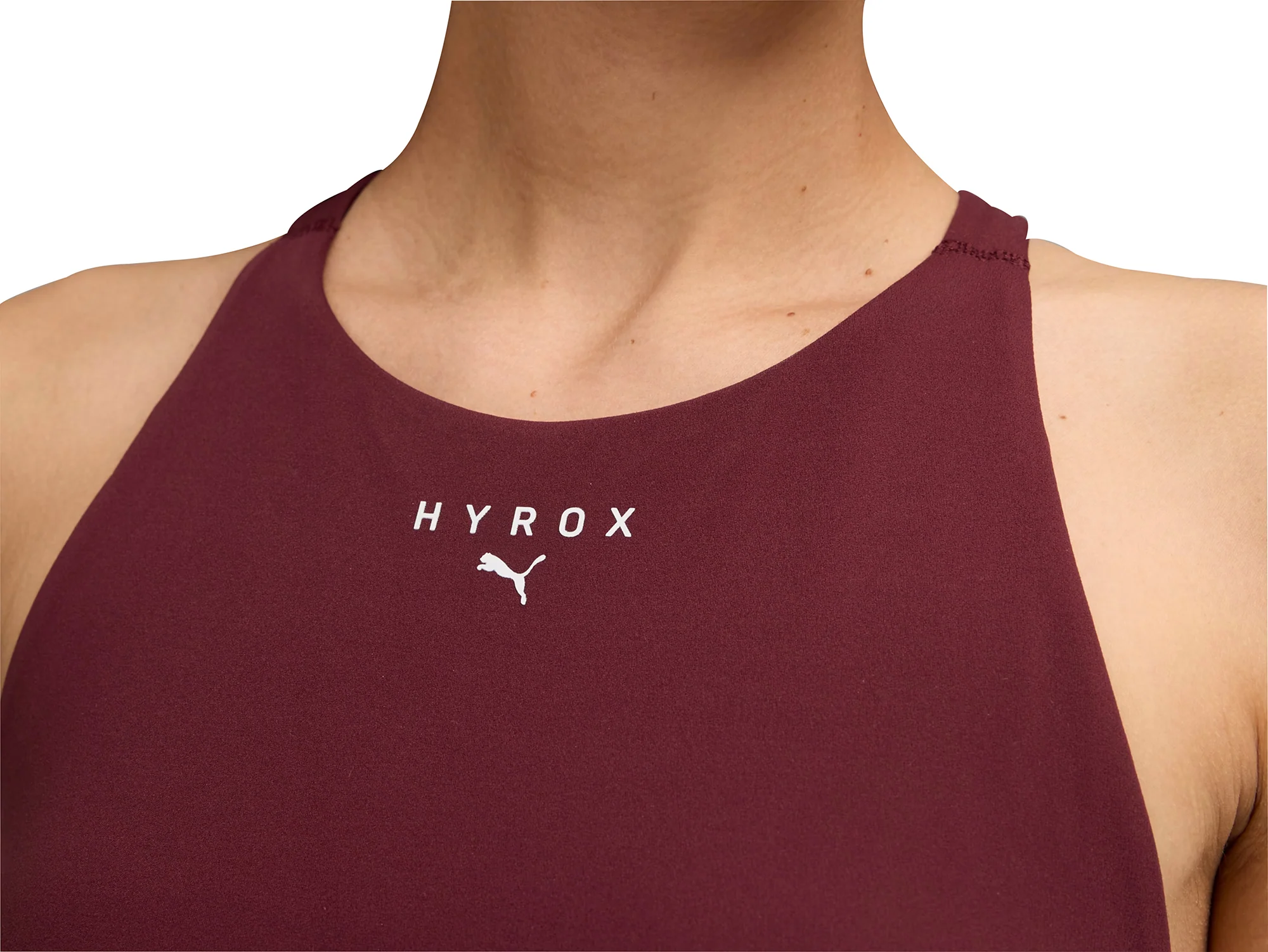 Puma X HYROX Shape Luxe High Neck Womens Sports Bra - Red - Image 3