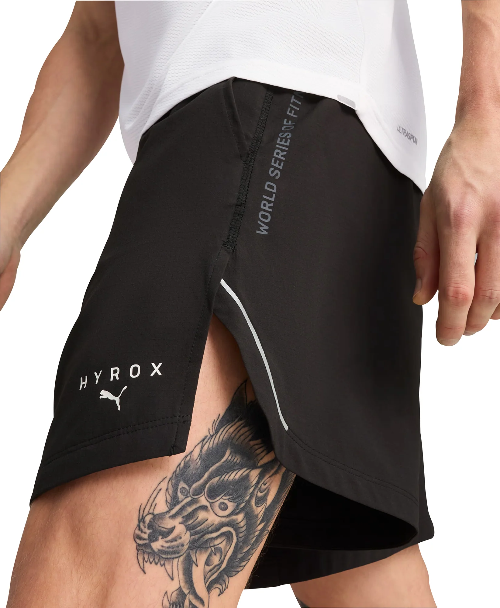 Puma X HYROX Ultraweave 6 Inch Mens Training Shorts - Black - Image 3