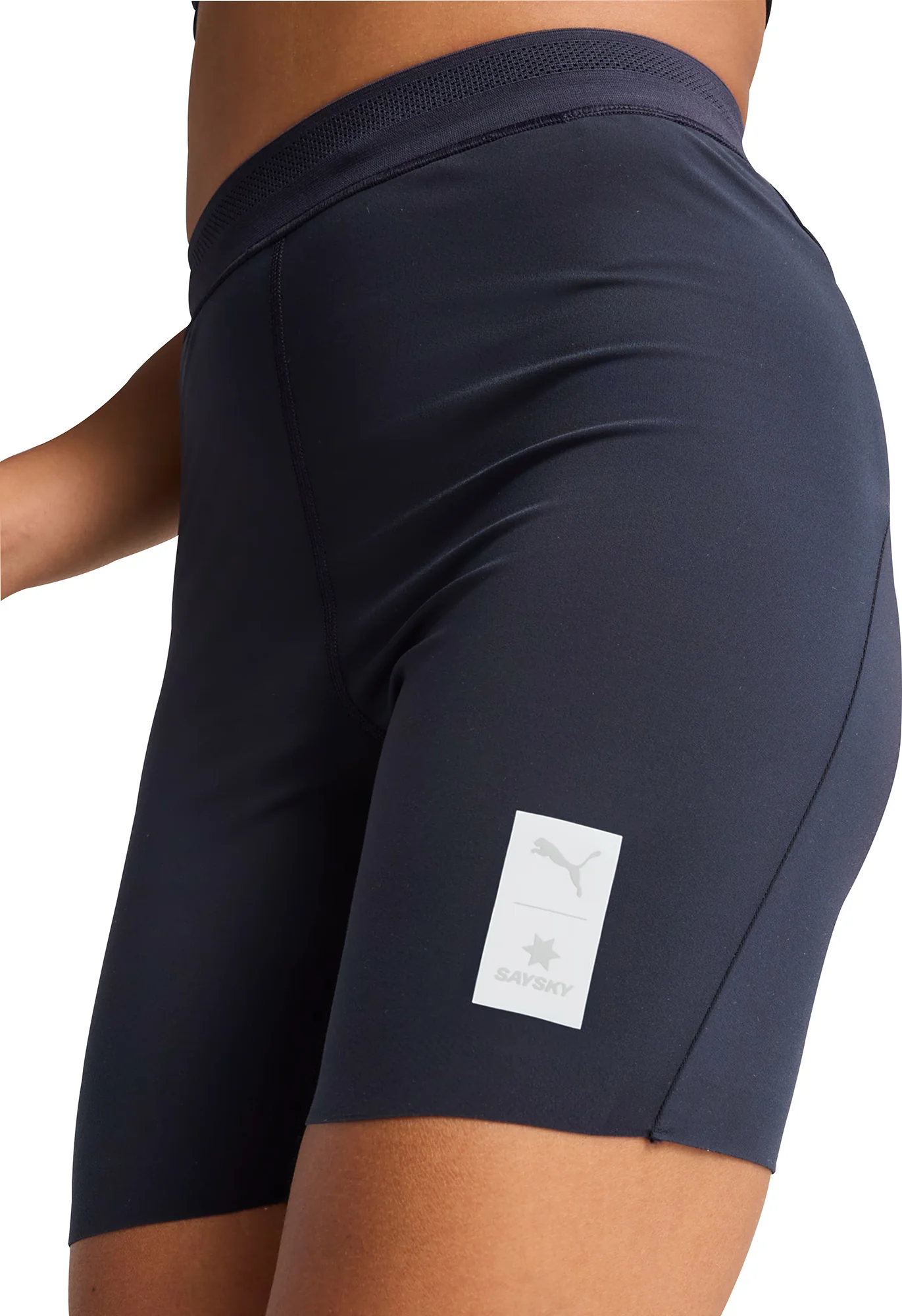 Puma X SAYSKY 7 Inch Womens Short Running Tights - Blue - Image 3