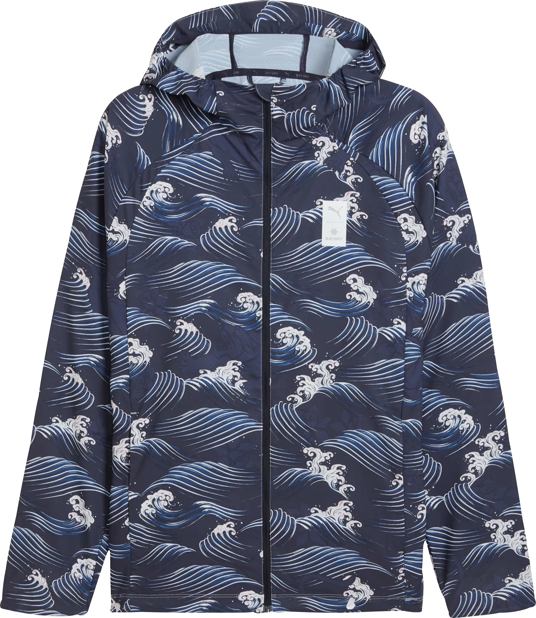 Puma X SAYSKY Graphic Mens Running Jacket - Blue - Image 6