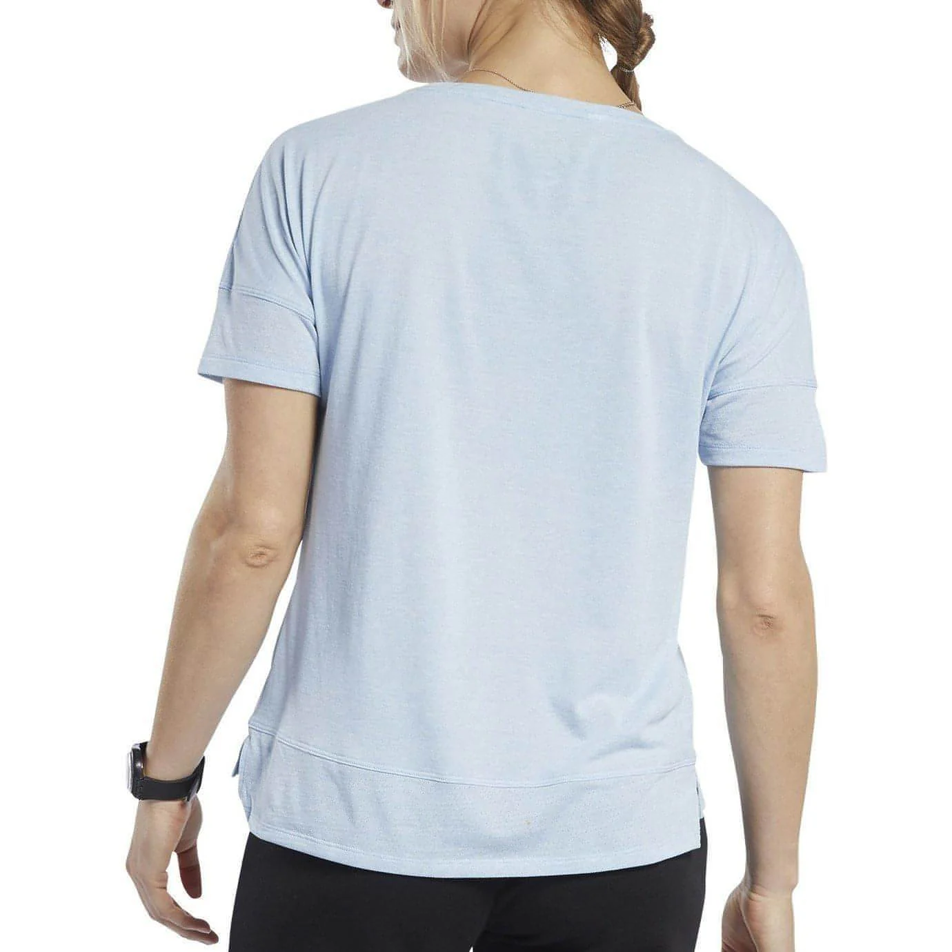 Reebok ActivChill + Cotton Short Sleeve Womens Training Top - Blue - Image 2