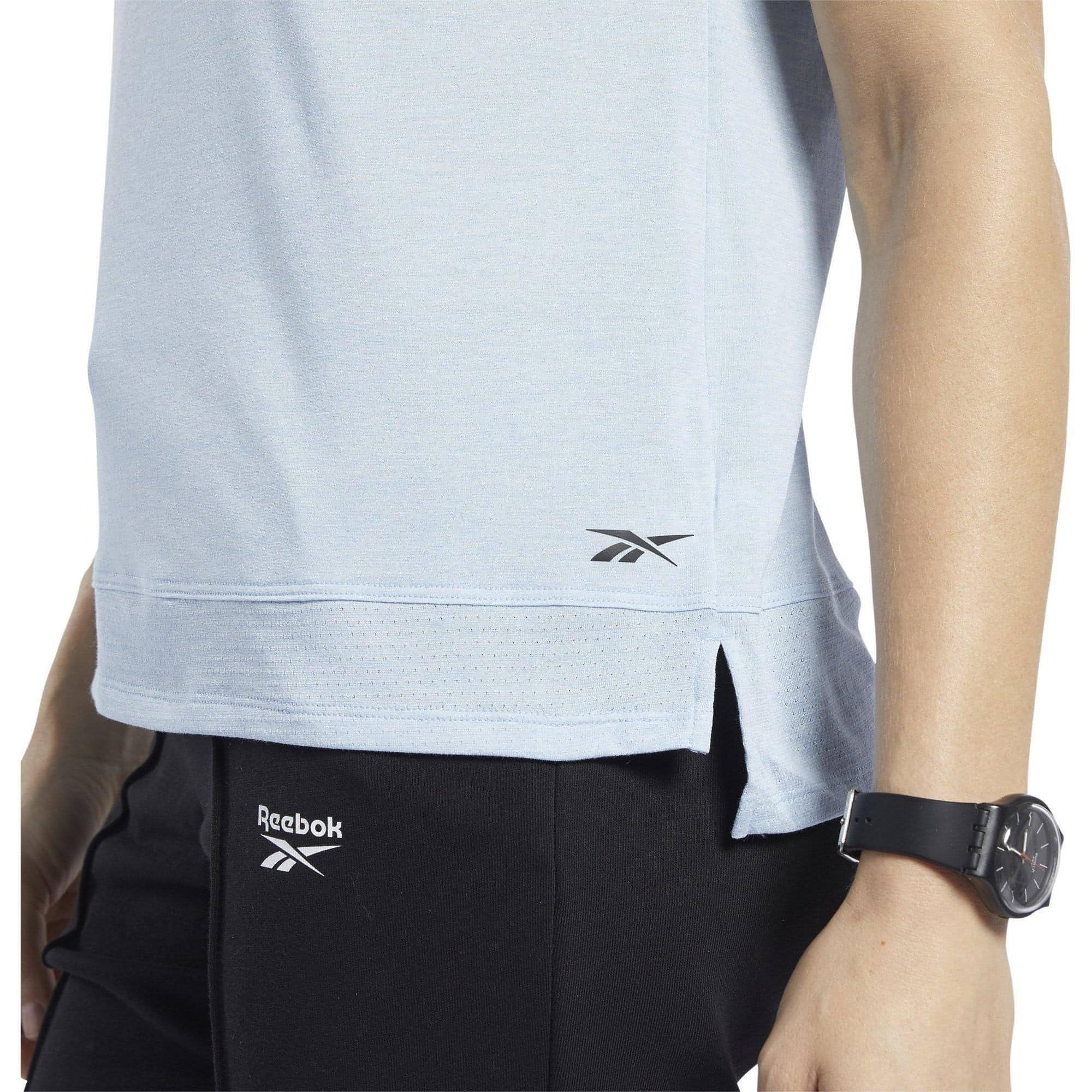 Reebok ActivChill + Cotton Short Sleeve Womens Training Top - Blue - Image 5