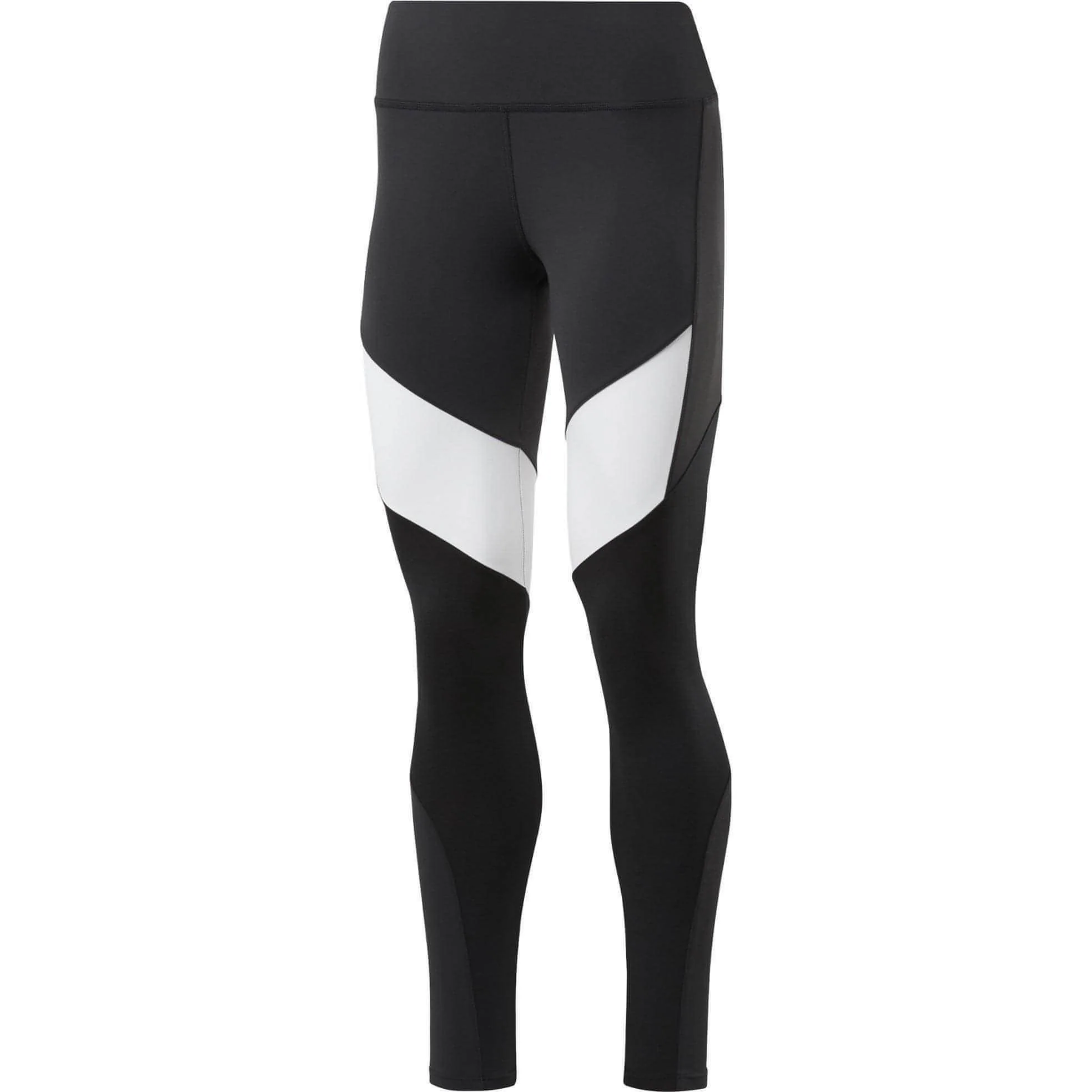 Reebok Lux 2.0 Mid Rise Womens Long Training Tights - Black - Image 5