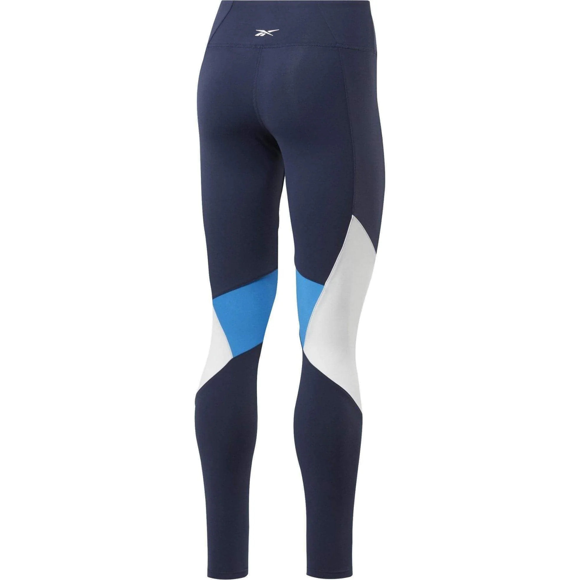 Reebok Lux 2.0 Mid Rise Womens Long Training Tights - Blue - Image 8