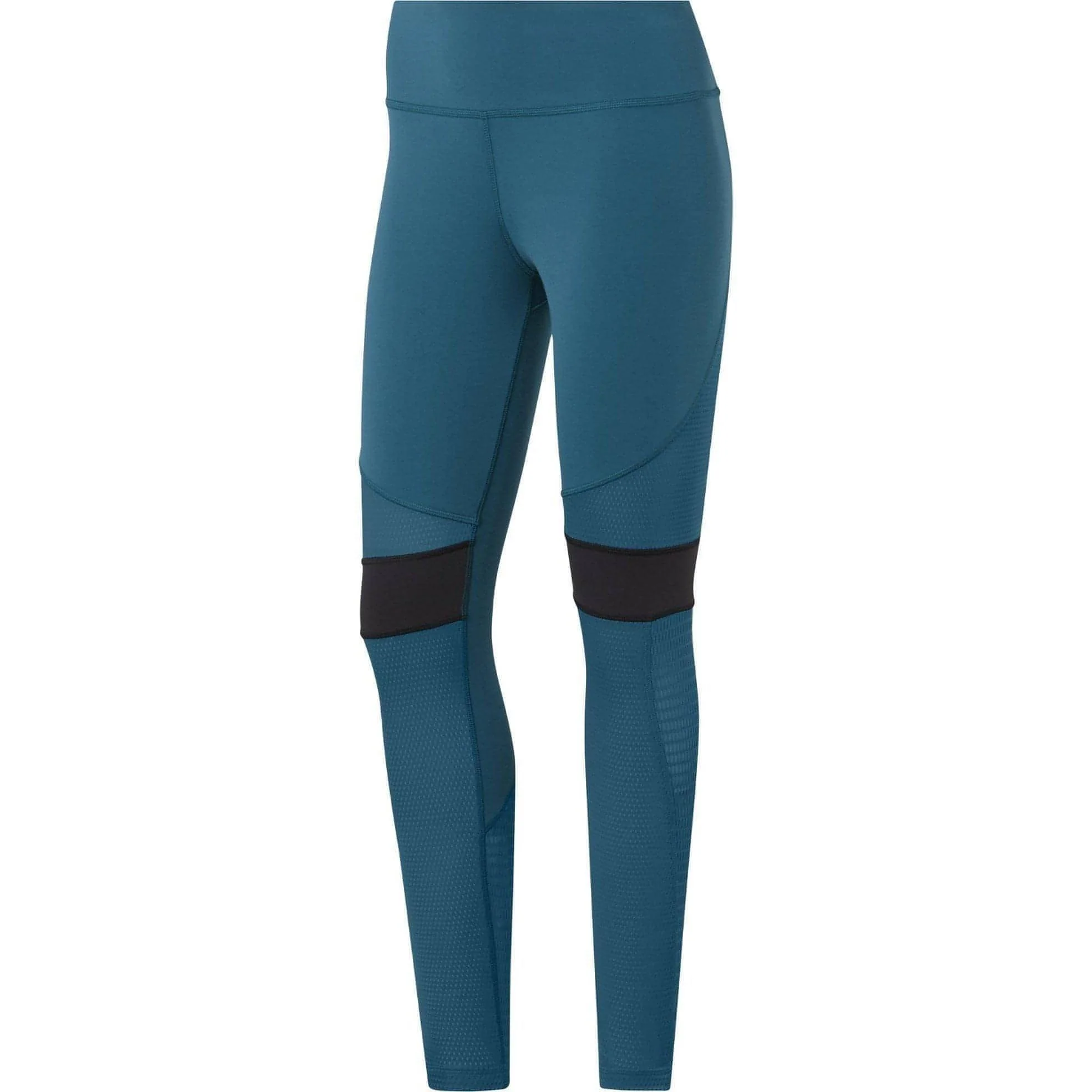 Reebok LUX 2.0 Mid Rise Womens Long Training Tights - Blue - Image 6