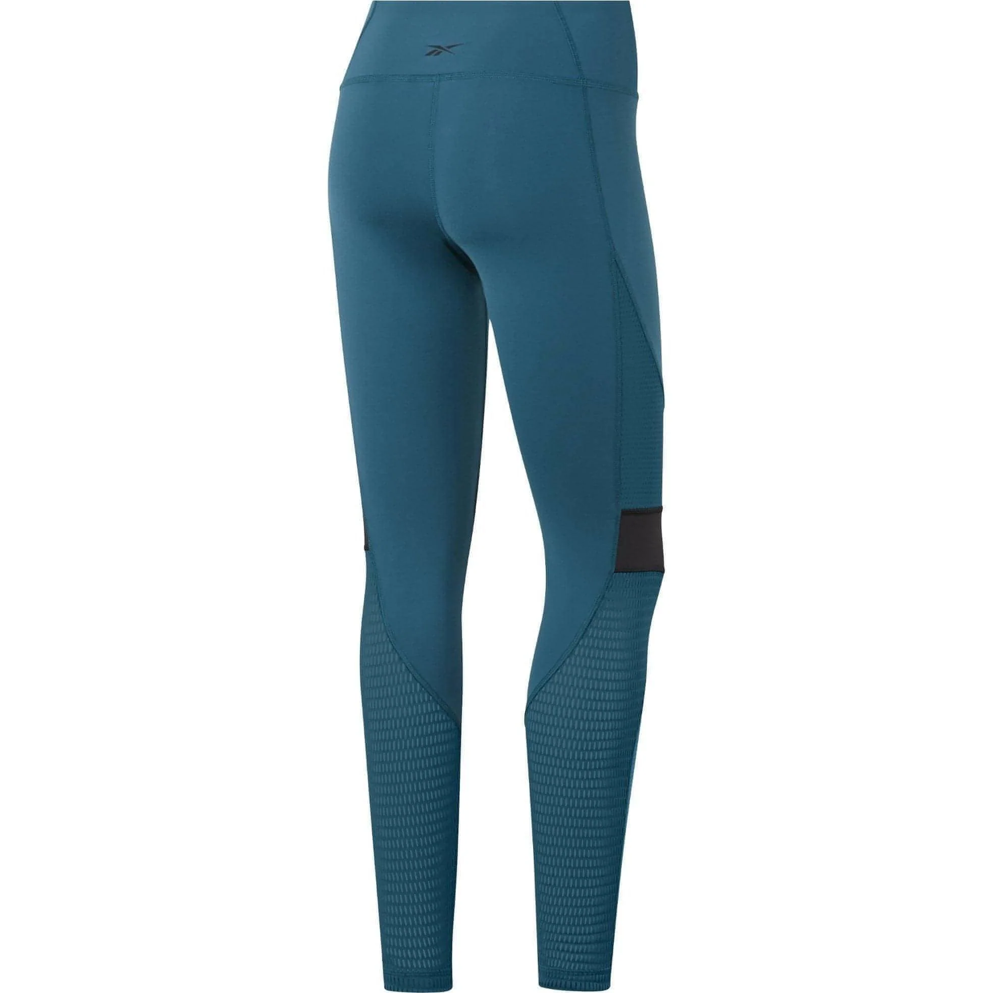 Reebok LUX 2.0 Mid Rise Womens Long Training Tights - Blue - Image 7