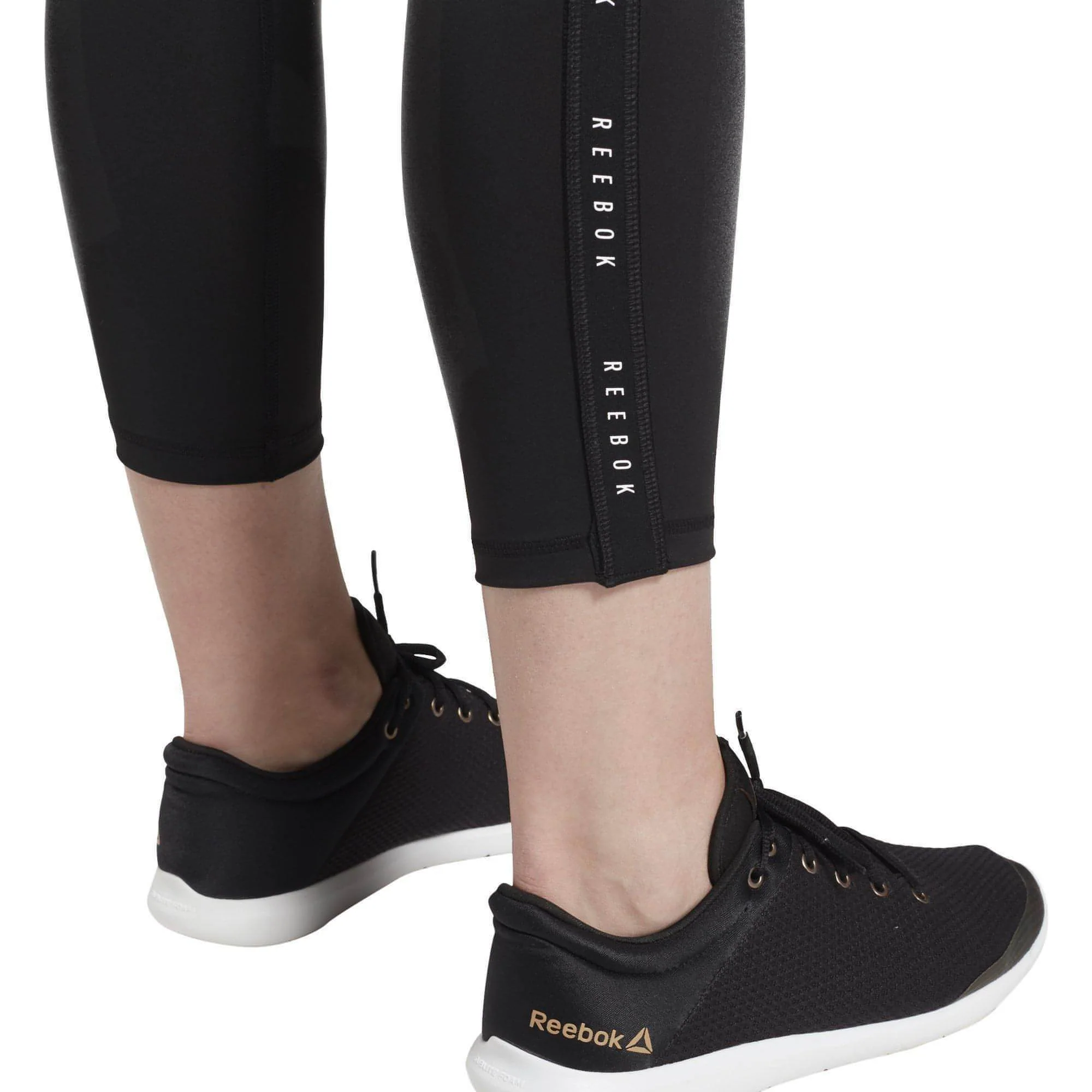 Reebok Studio Lux 2.0 High Rise Womens 7/8 Training Tights - Black - Image 4
