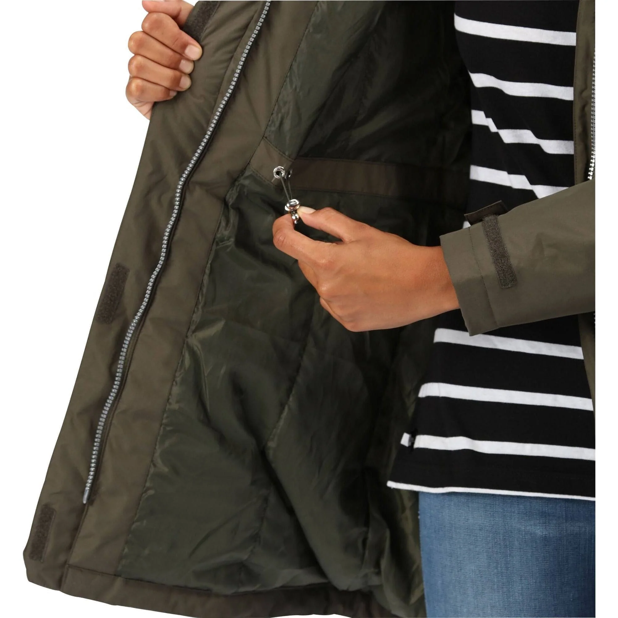 Regatta Serleena Insulated Womens Waterproof Jacket - Green - Image 3