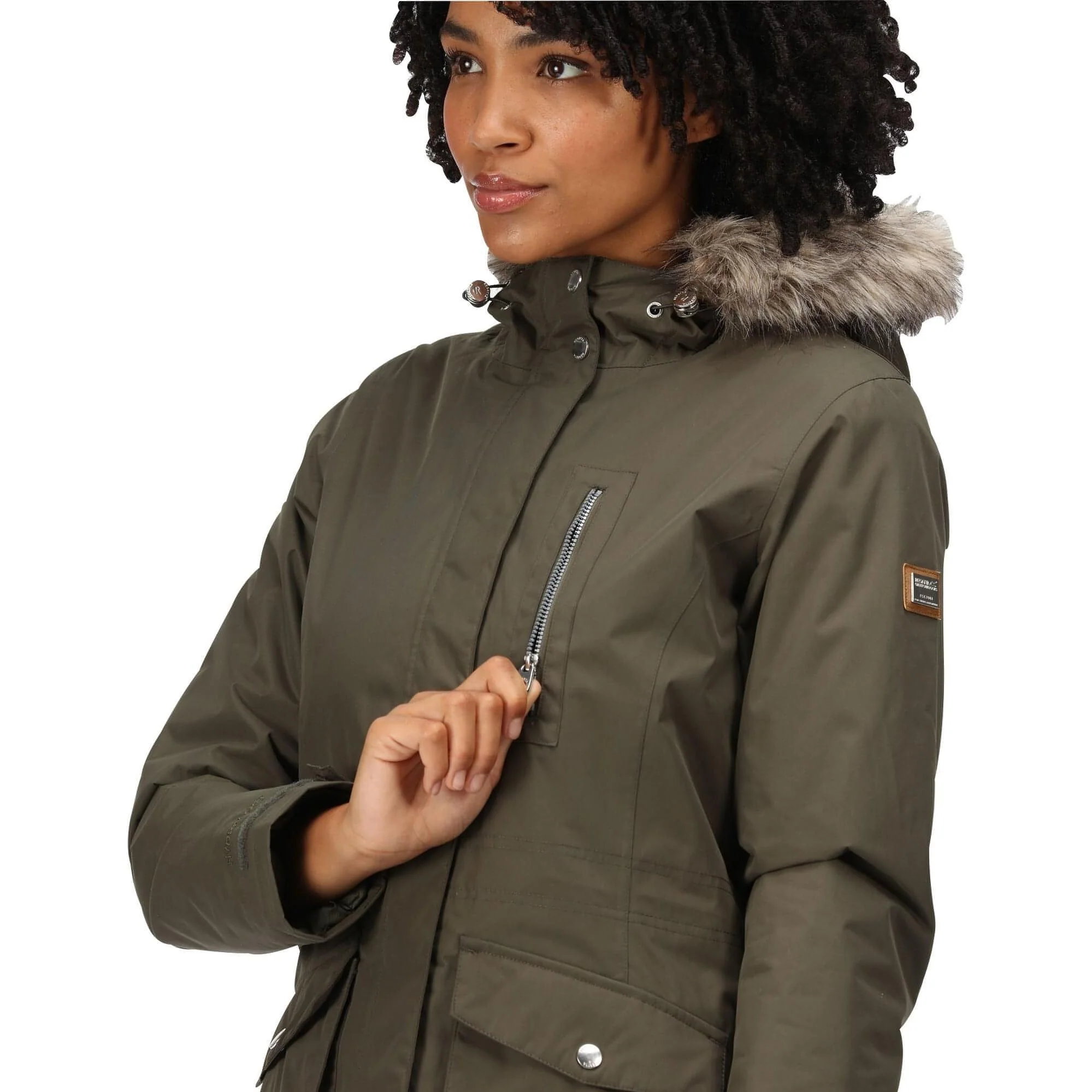 Regatta Serleena Insulated Womens Waterproof Jacket - Green - Image 5