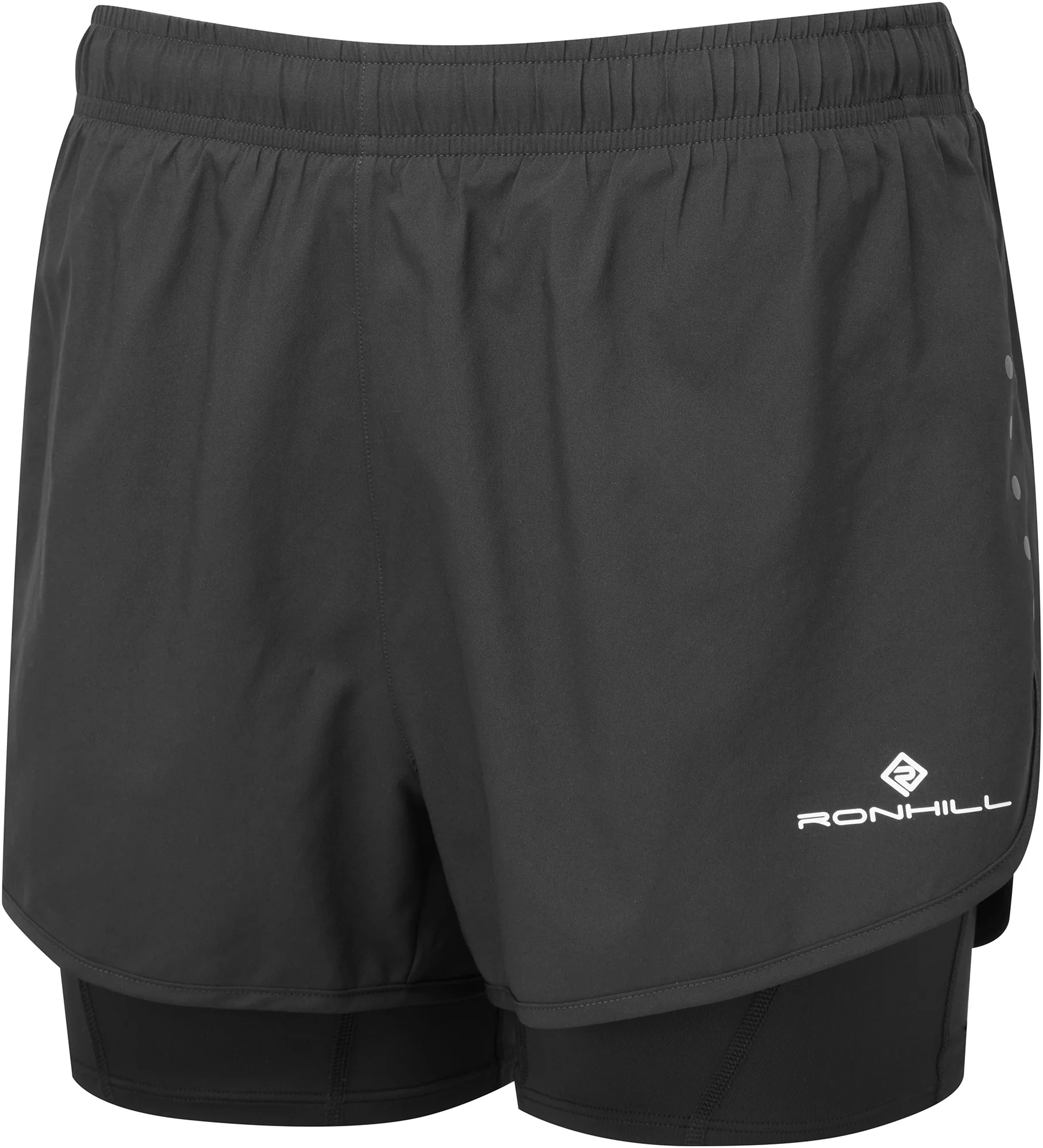 Ronhill Core Twin 2 In 1 Womens Running Shorts - Black - Image 6
