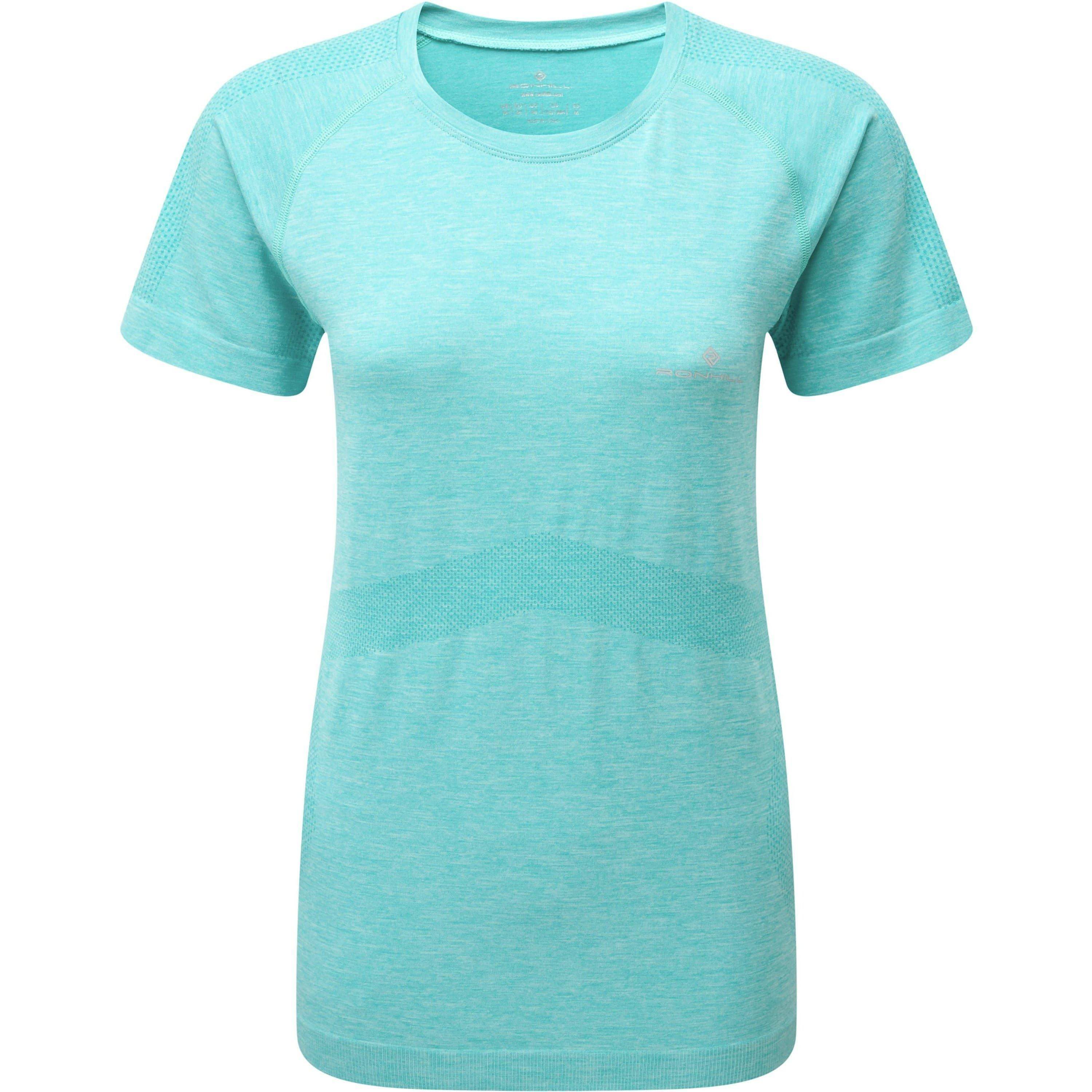 Ronhill Infinity Marathon Short Sleeve Womens Running Top - Blue